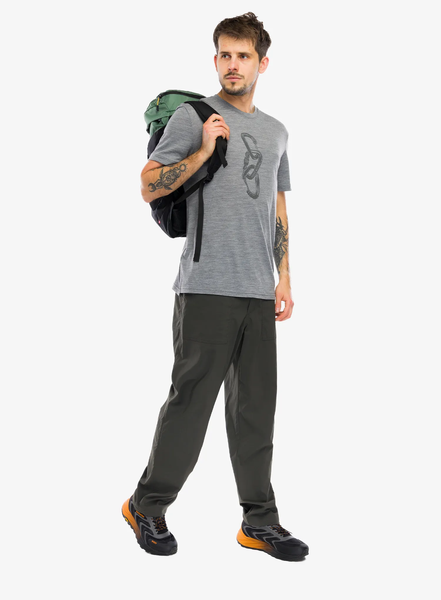 Super.natural Carabineri Tee Merinó póló - c.mere grey mel/c.mere gry mel