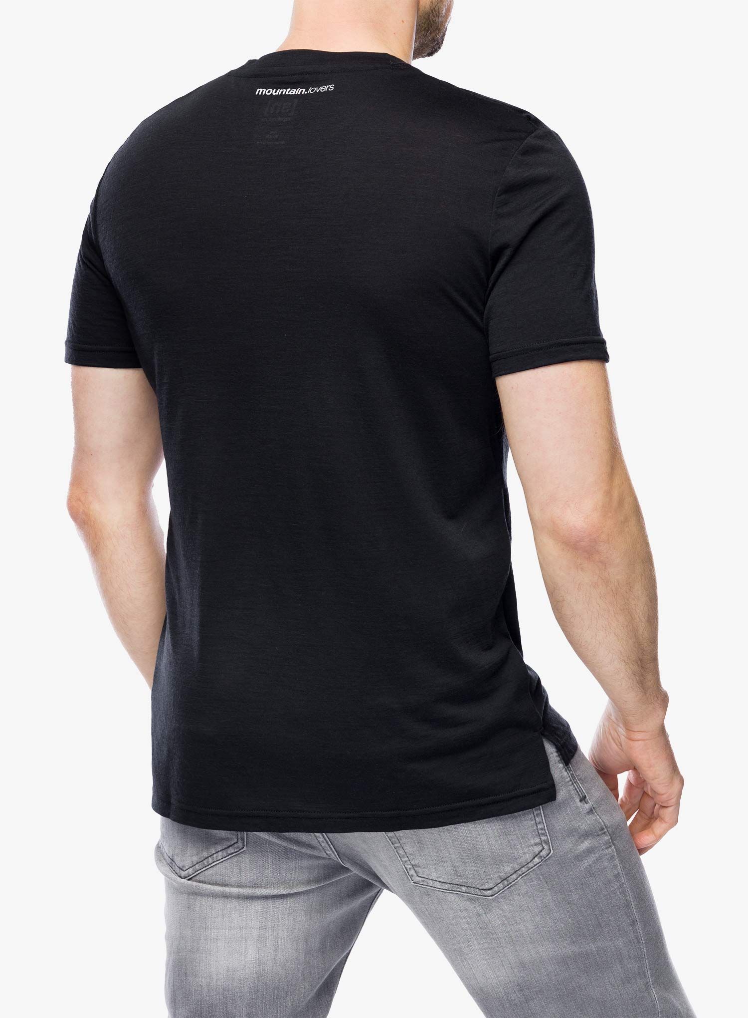 Super.natural Carabineri Tee Merinó póló - jet black/vapor grey