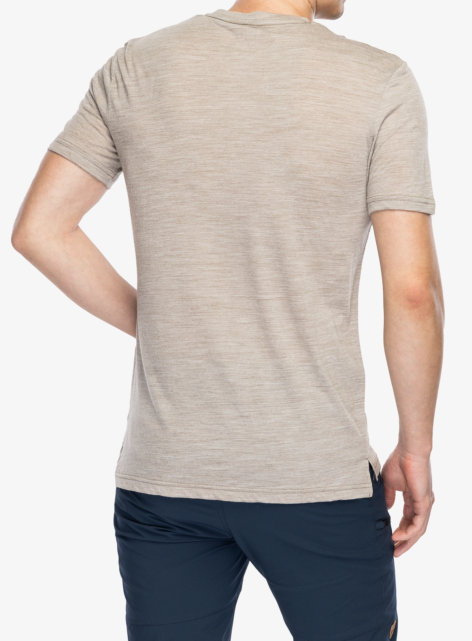 Super.natural Sn Sailor Tee Merinó póló - v.khaki mel/b.ink/h.risk red
