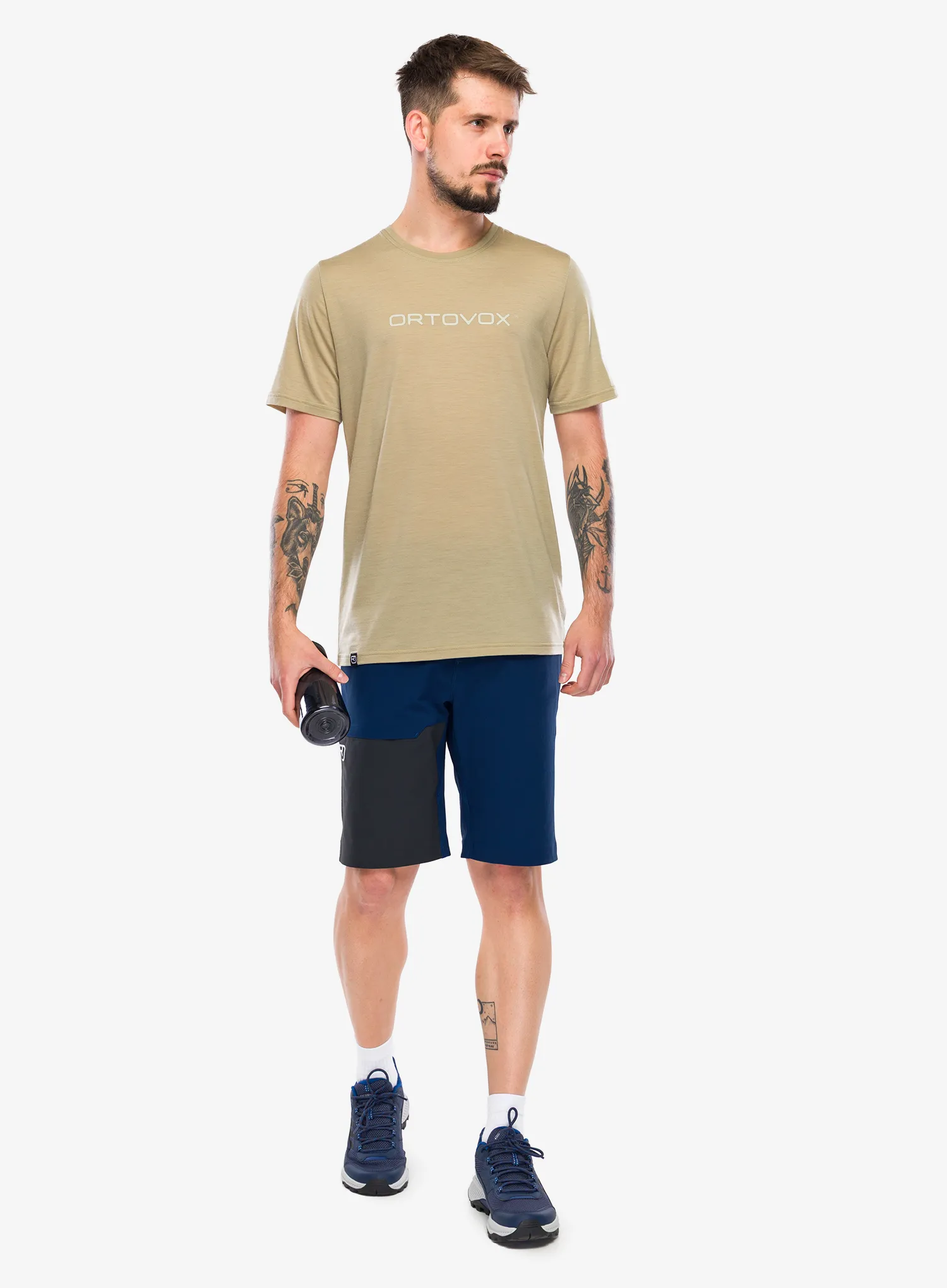 Ortovox 150 Cool Brand TS Póló - dark linen