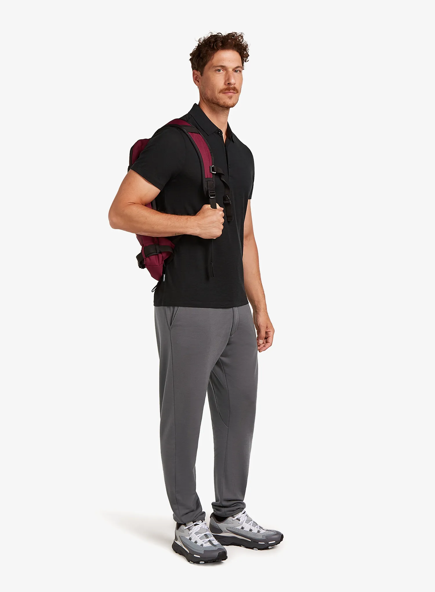 Icebreaker Merino 150 Tech Lite III SS Polo Pólóing - black