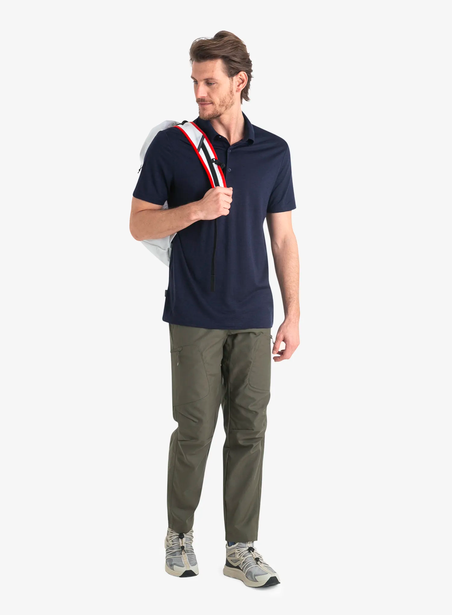 Icebreaker Merino 150 Tech Lite III SS Polo Pólóing - midnight navy