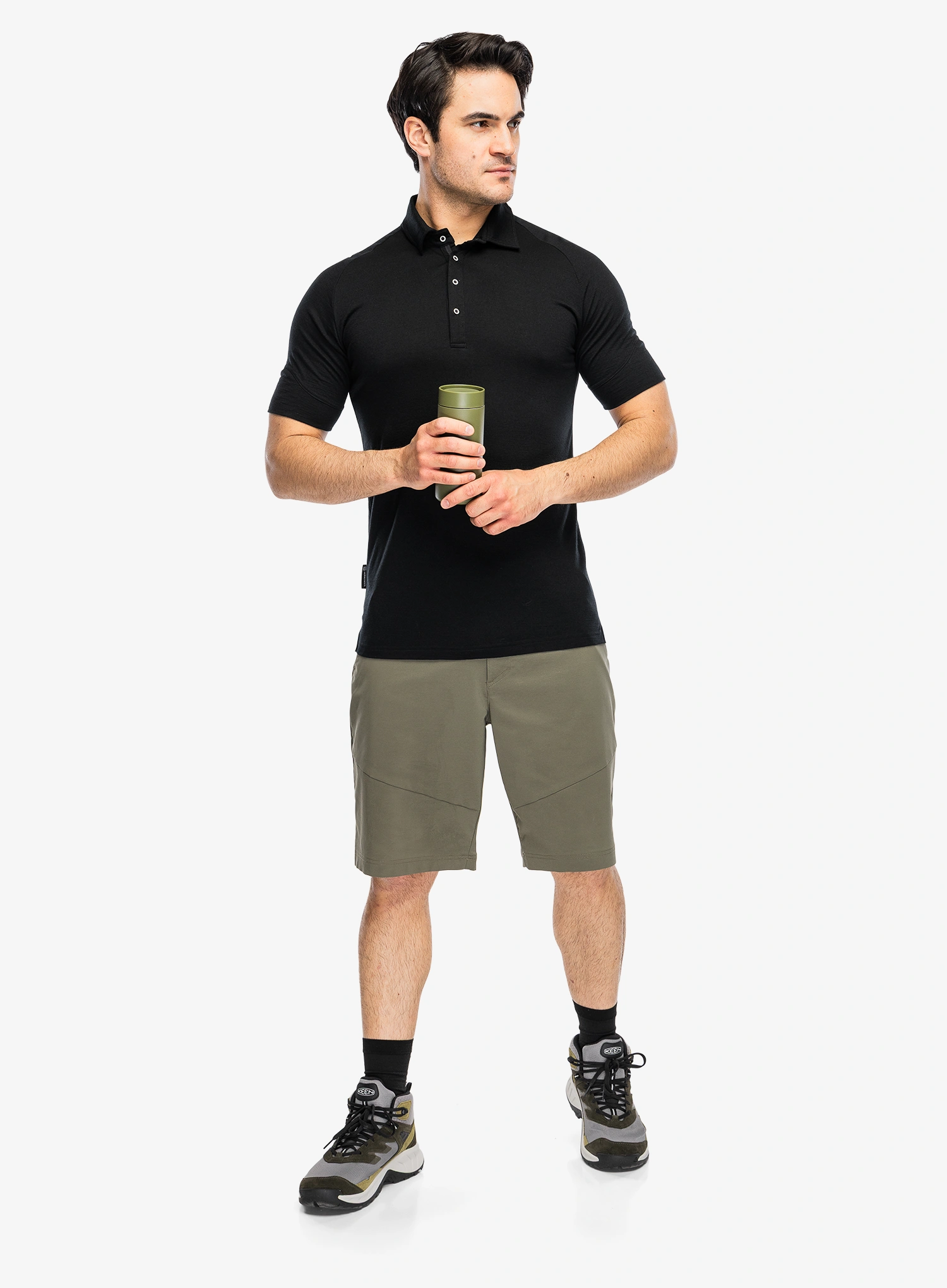 Sensor Merino Active Polo Tee SS Pólóing - black