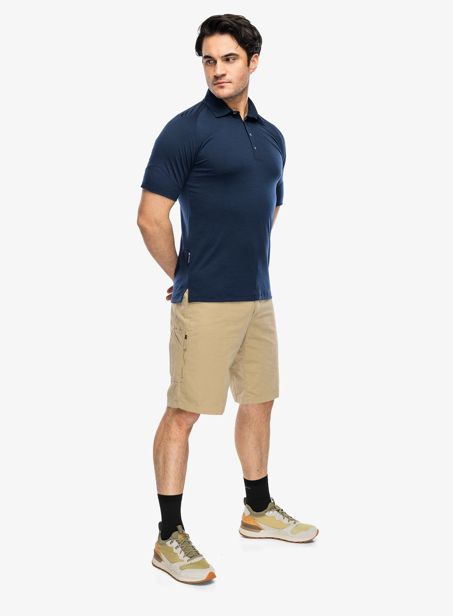Sensor Merino Active Polo Tee SS Pólóing - deep blue