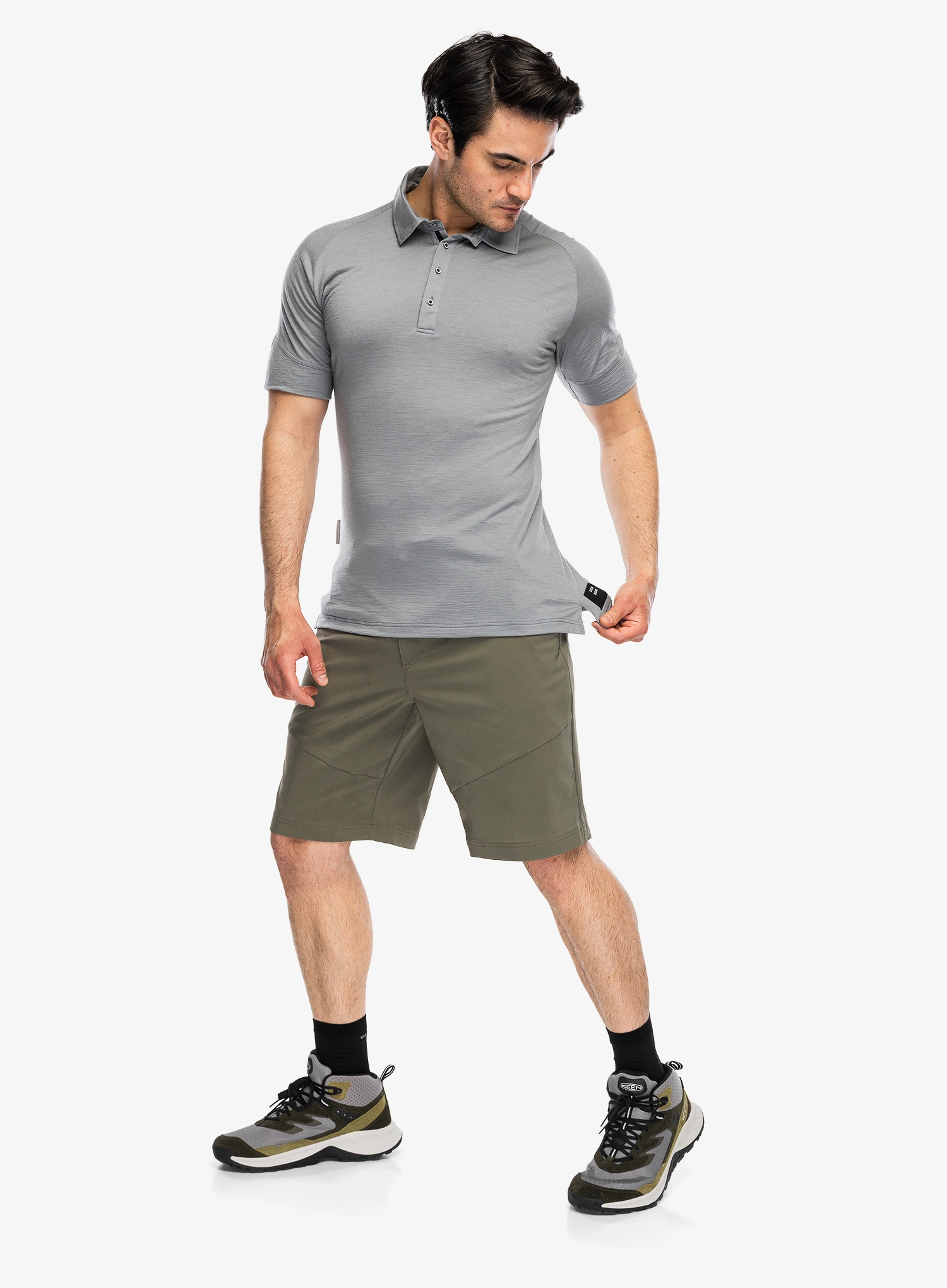 Sensor Merino Active Polo Tee SS Pólóing - gray