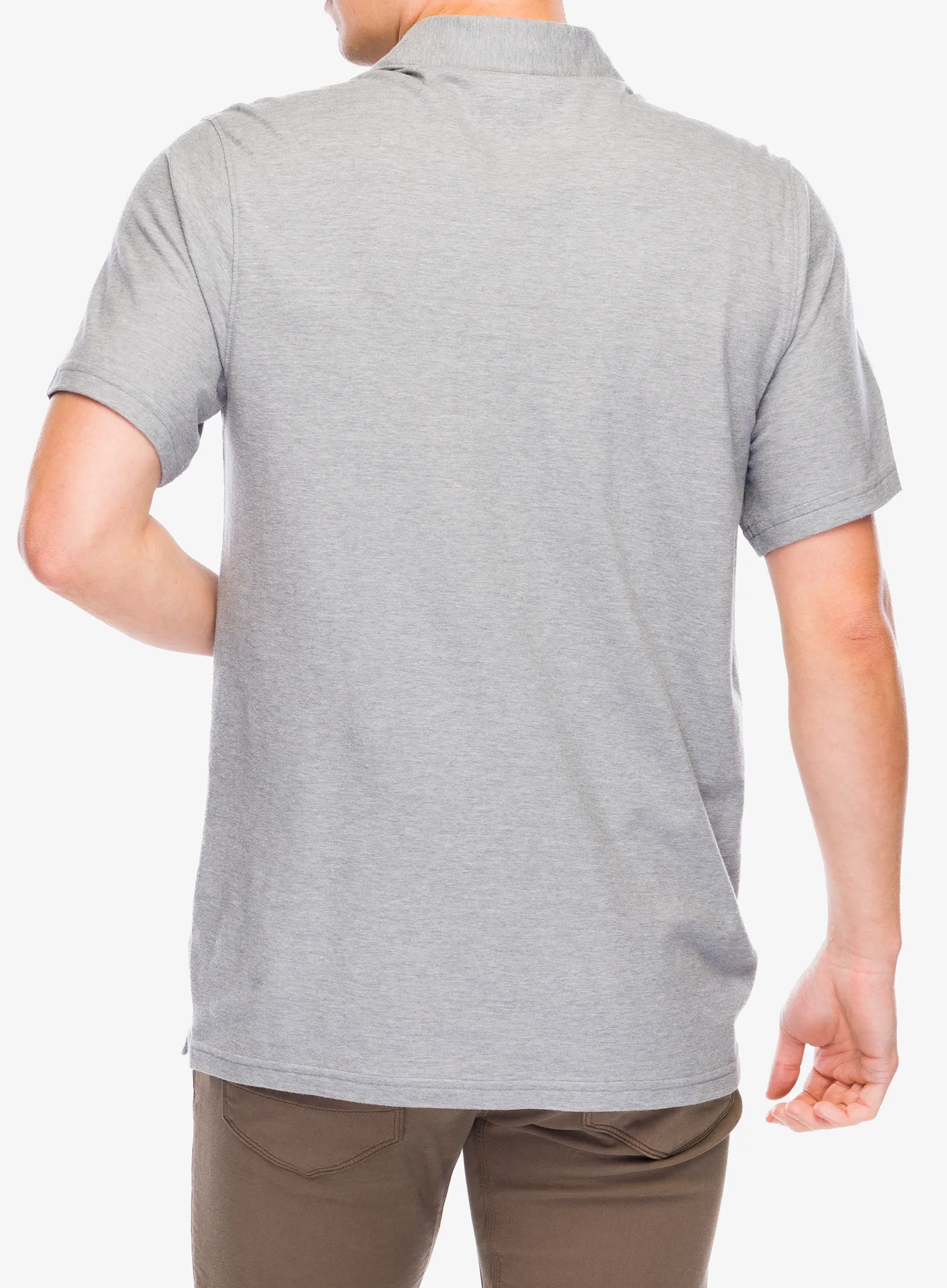 Smartwool Short Sleeve Polo Pólóing - light gray heather