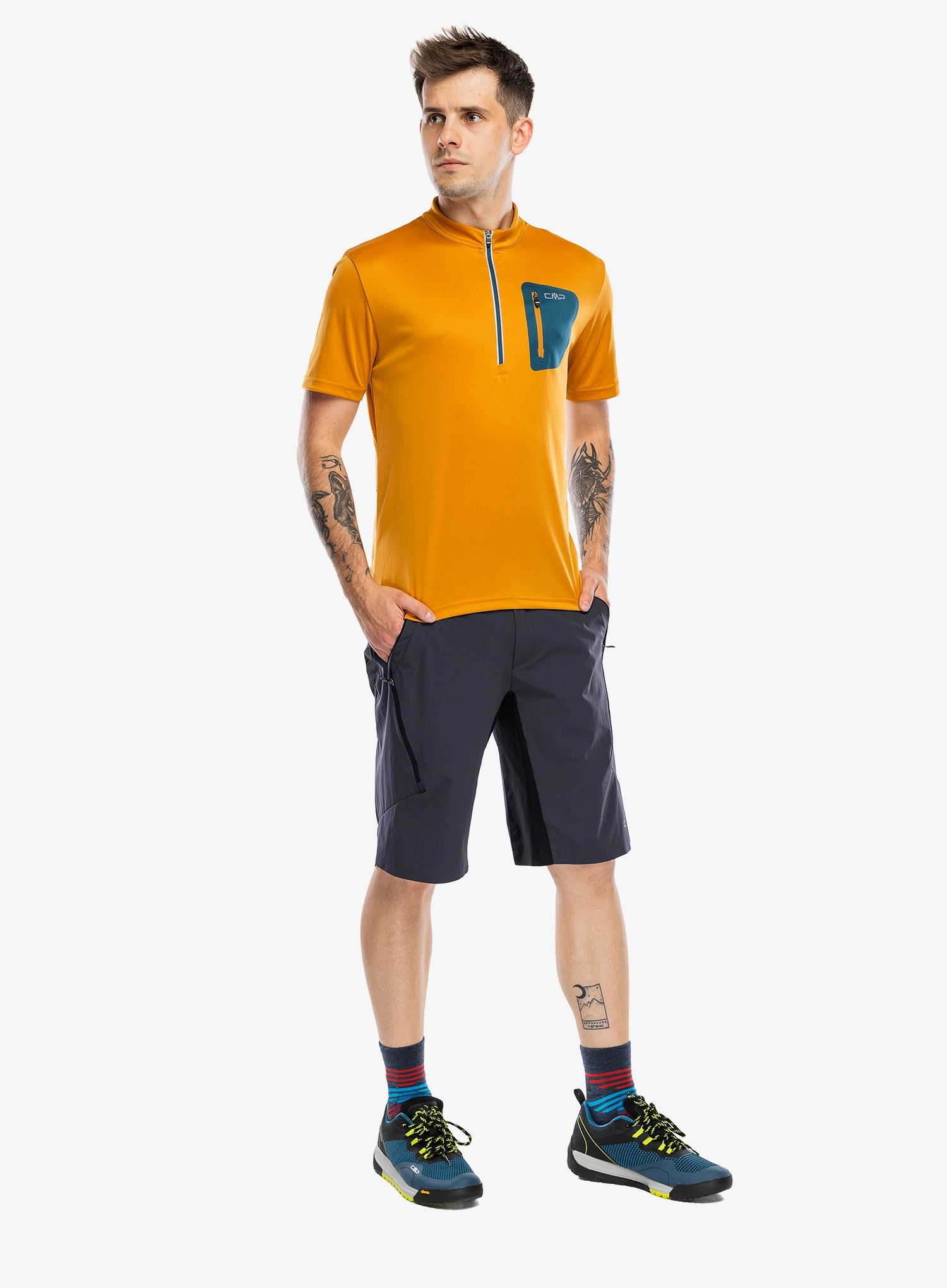 CMP Clutch T-Shirt Freebike Kerékpáros póló - curcuma