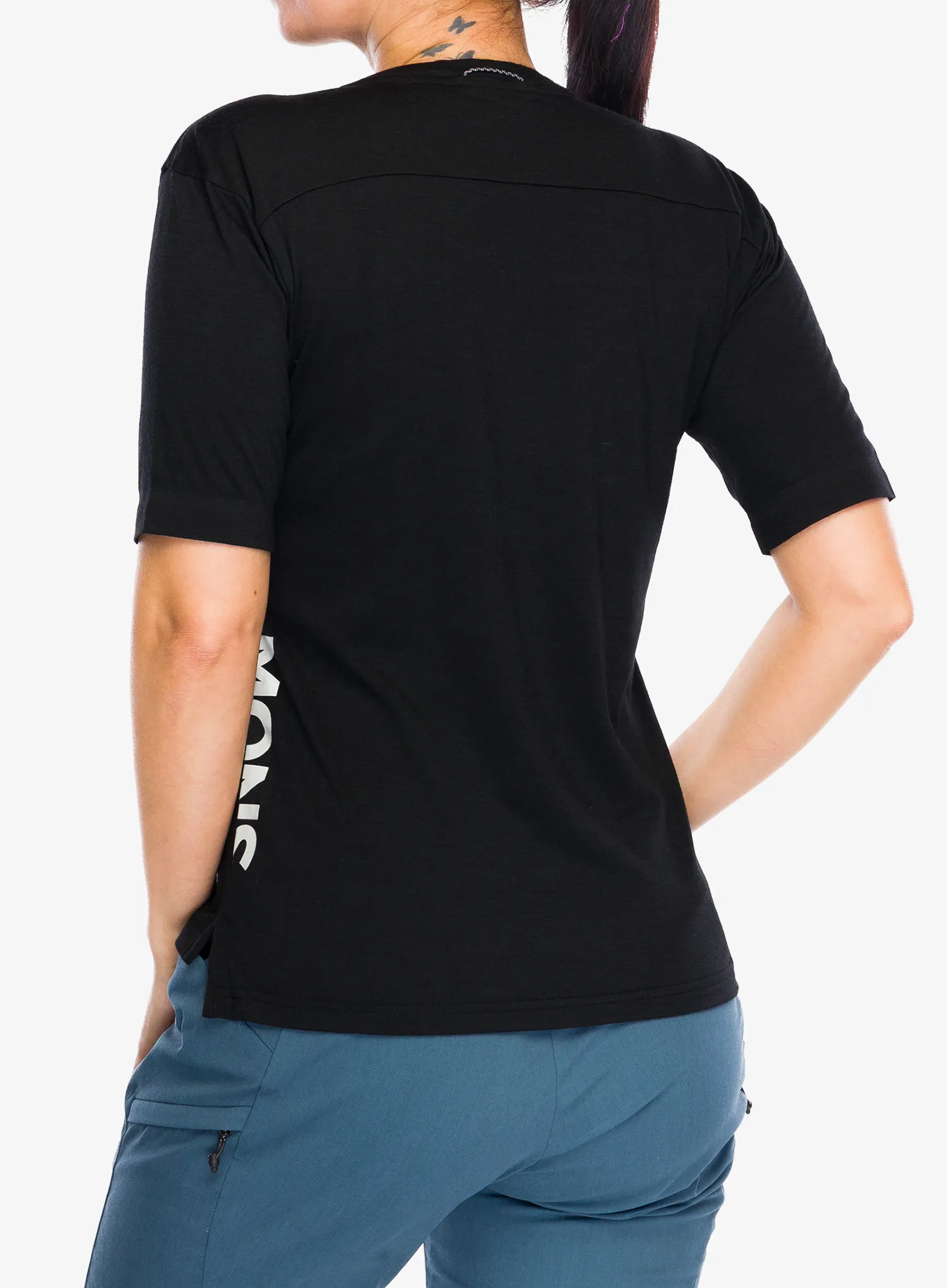 Mons Royale Diversion Merino Bike Jersey Short Sleeve Női kerékpáros póló - black/black