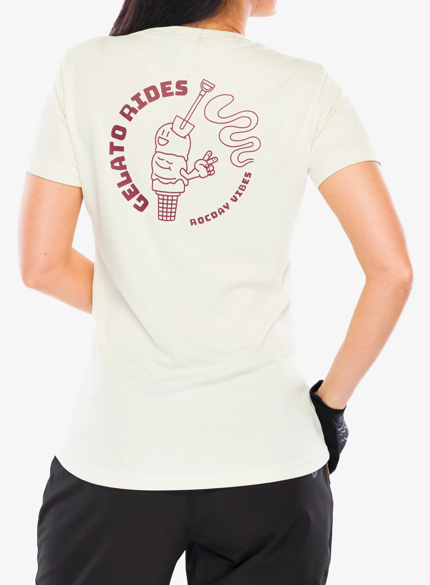 Rocday Gelato Short Sleeve Női kerékpáros póló - beige