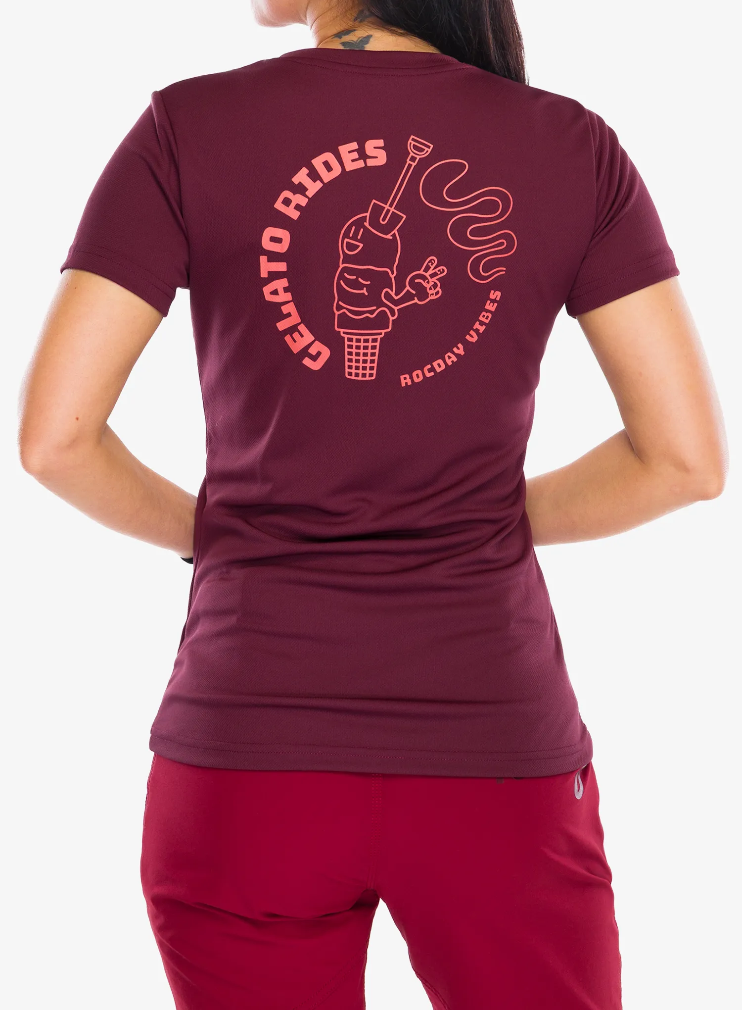 Rocday Gelato Short Sleeve Női kerékpáros póló - red