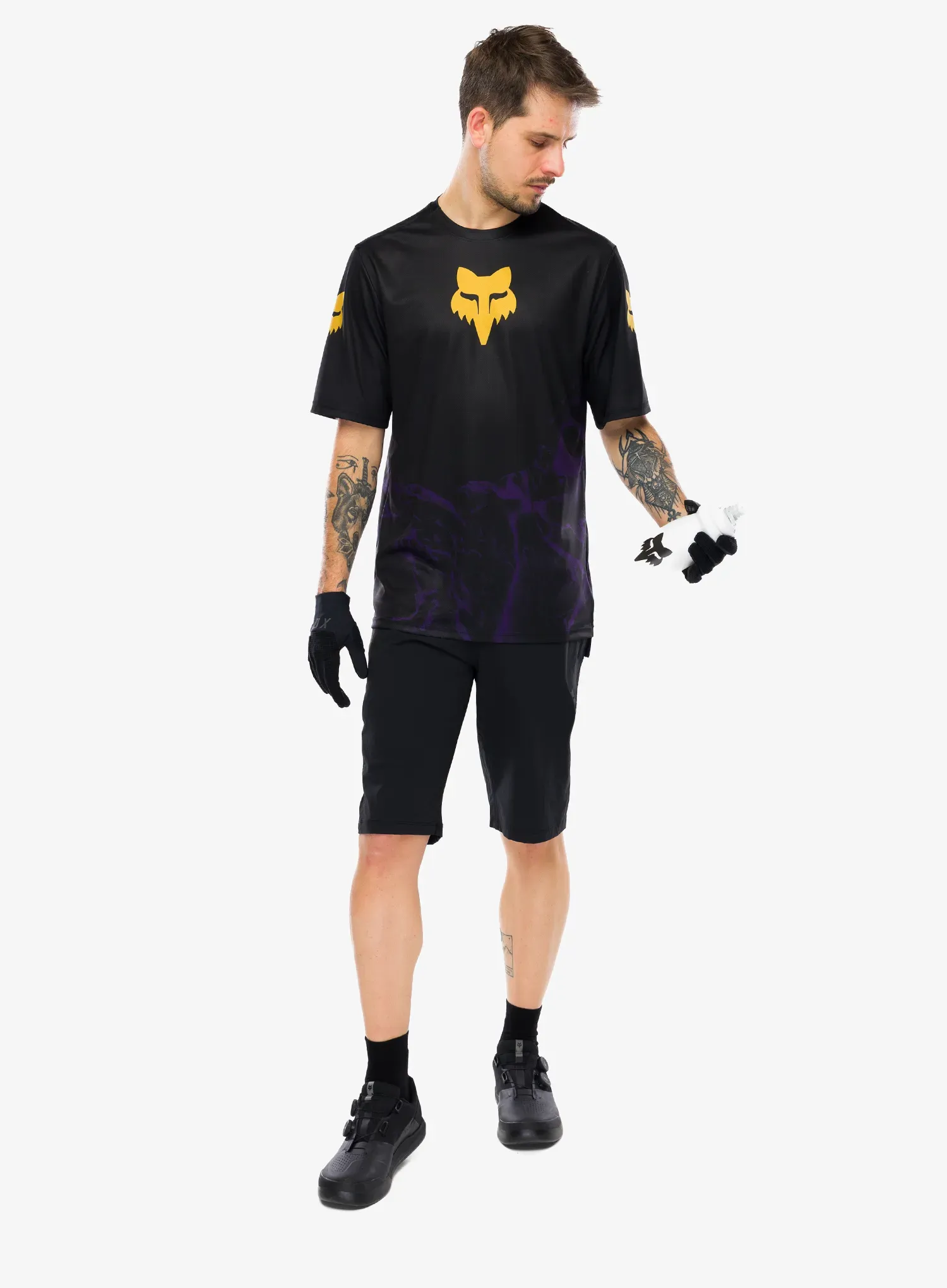 Fox Ranger SS Jersey Img Print Kerékpáros póló - plum