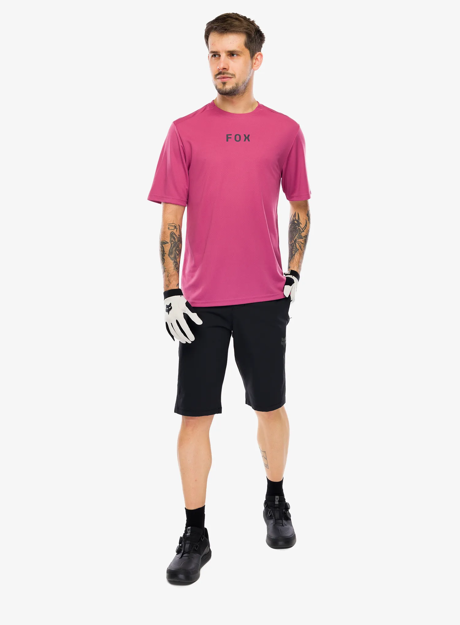 Fox Ranger SS Jersey Wordmark Kerékpáros póló - berry