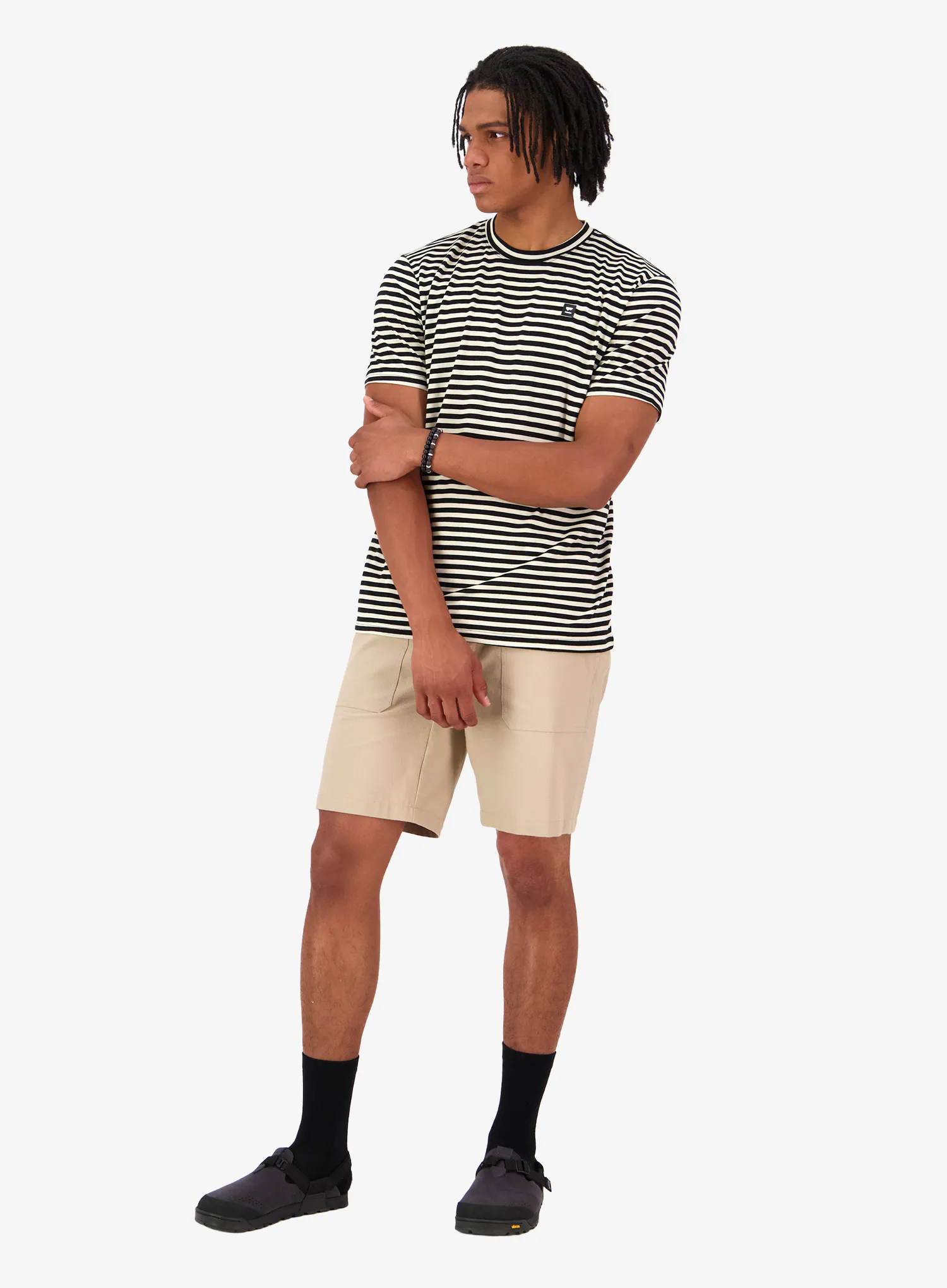 Mons Royale Icon Merino T-Shirt Kerékpáros póló - mr stripe