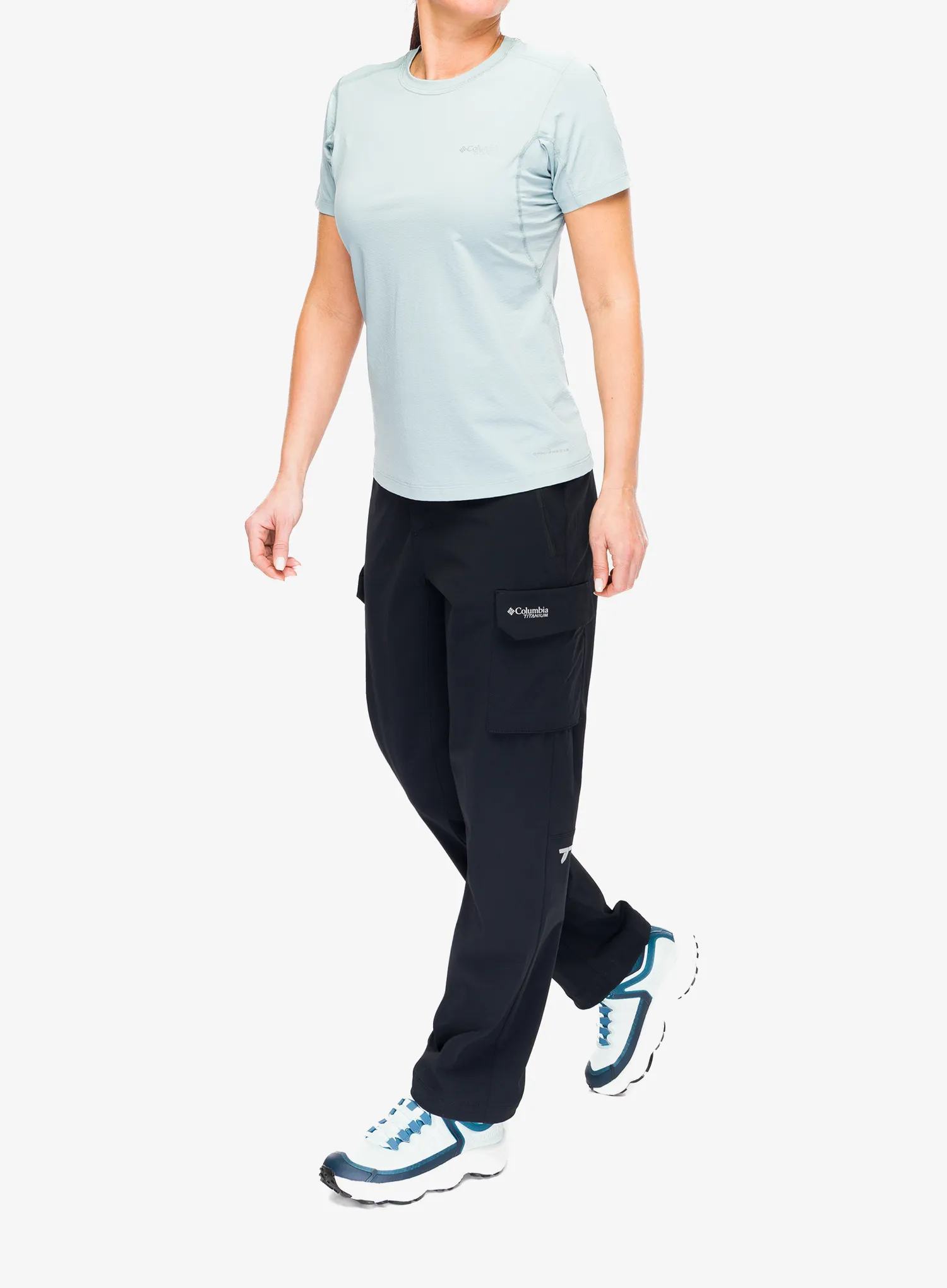Columbia Diamond Peak Pro Short Sleeve Gyorsan száradó női póló - crushed blue