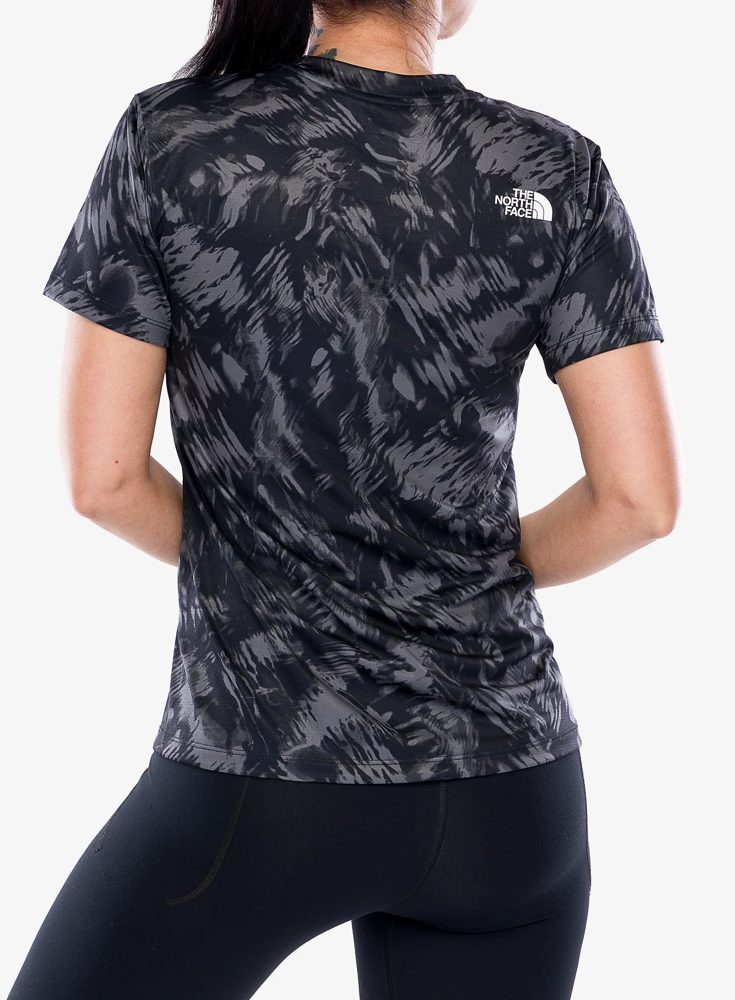 The North Face Flex S/S Tee Reg Aop Gyorsan száradó női póló - tnf black waterfall prizm