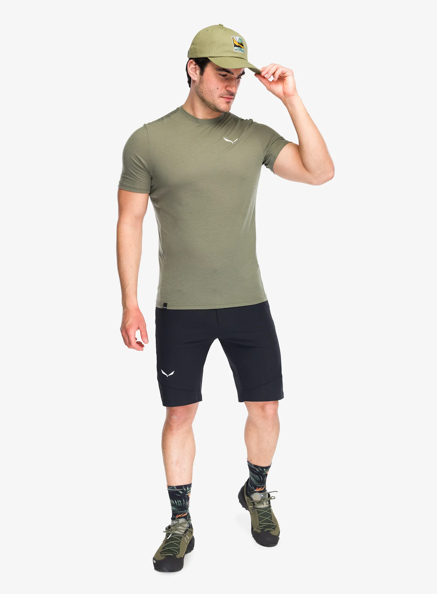 Salewa Puez Hyb Dry T-Shirt Gyorsan száradó póló - faded green