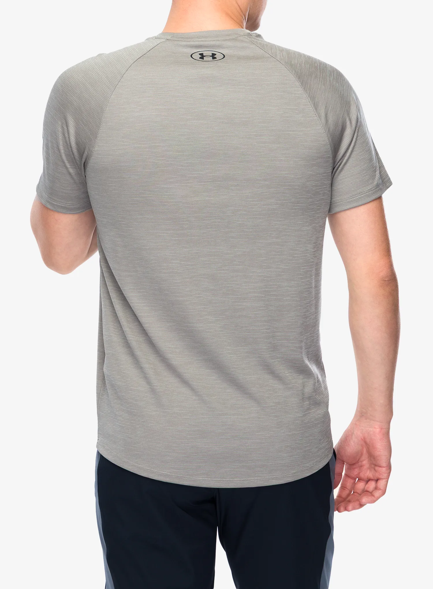 Under Armour Tech Textured S/S Gyorsan száradó póló - taupe dusk/black
