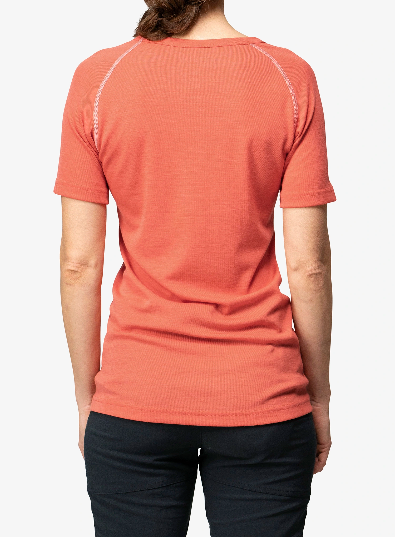 Devold Lauparen Merino 190 Base Tee Termoaktív női póló - coral
