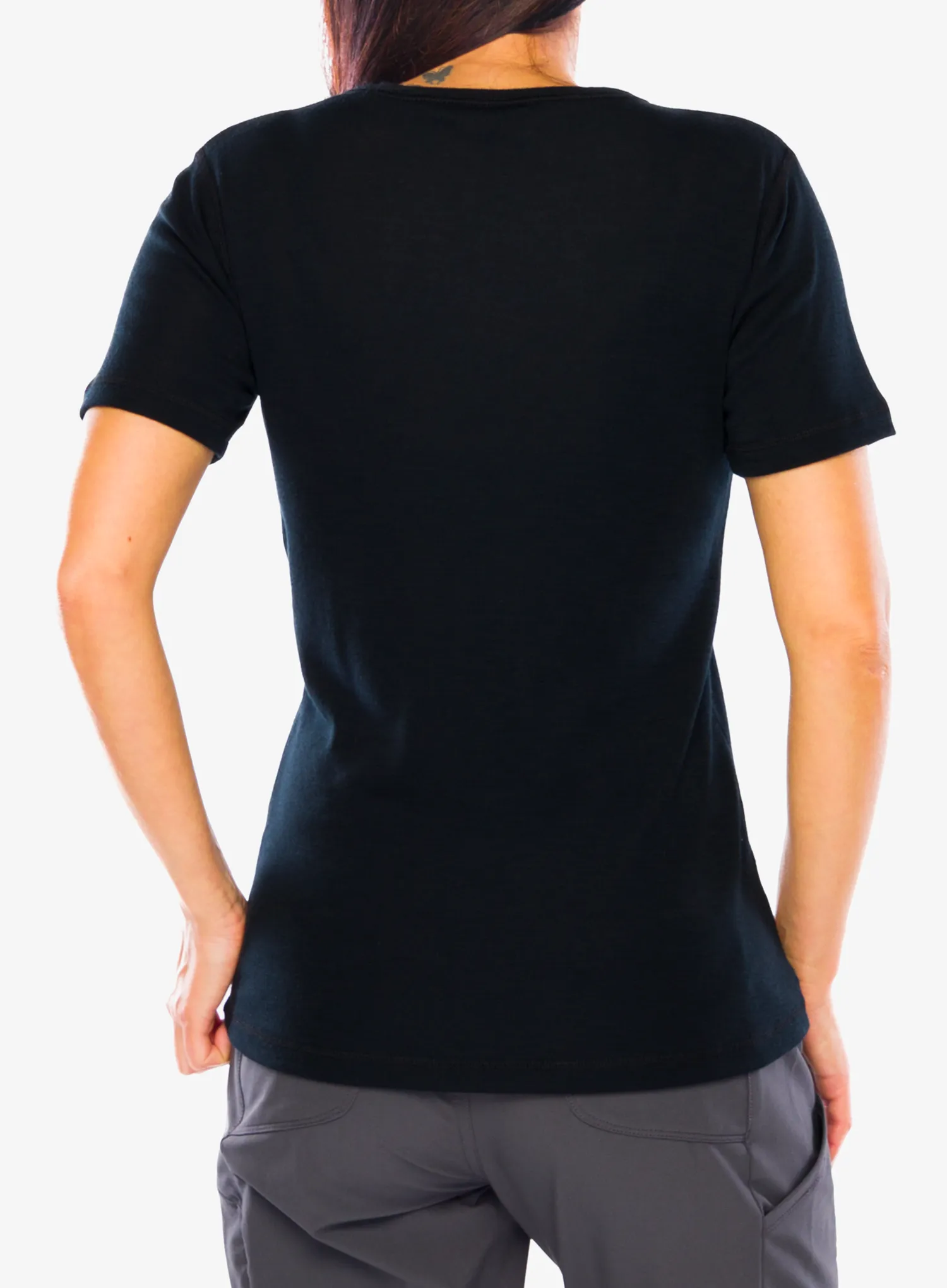 Dovre 100% Merino Wool Termoaktív női póló - black
