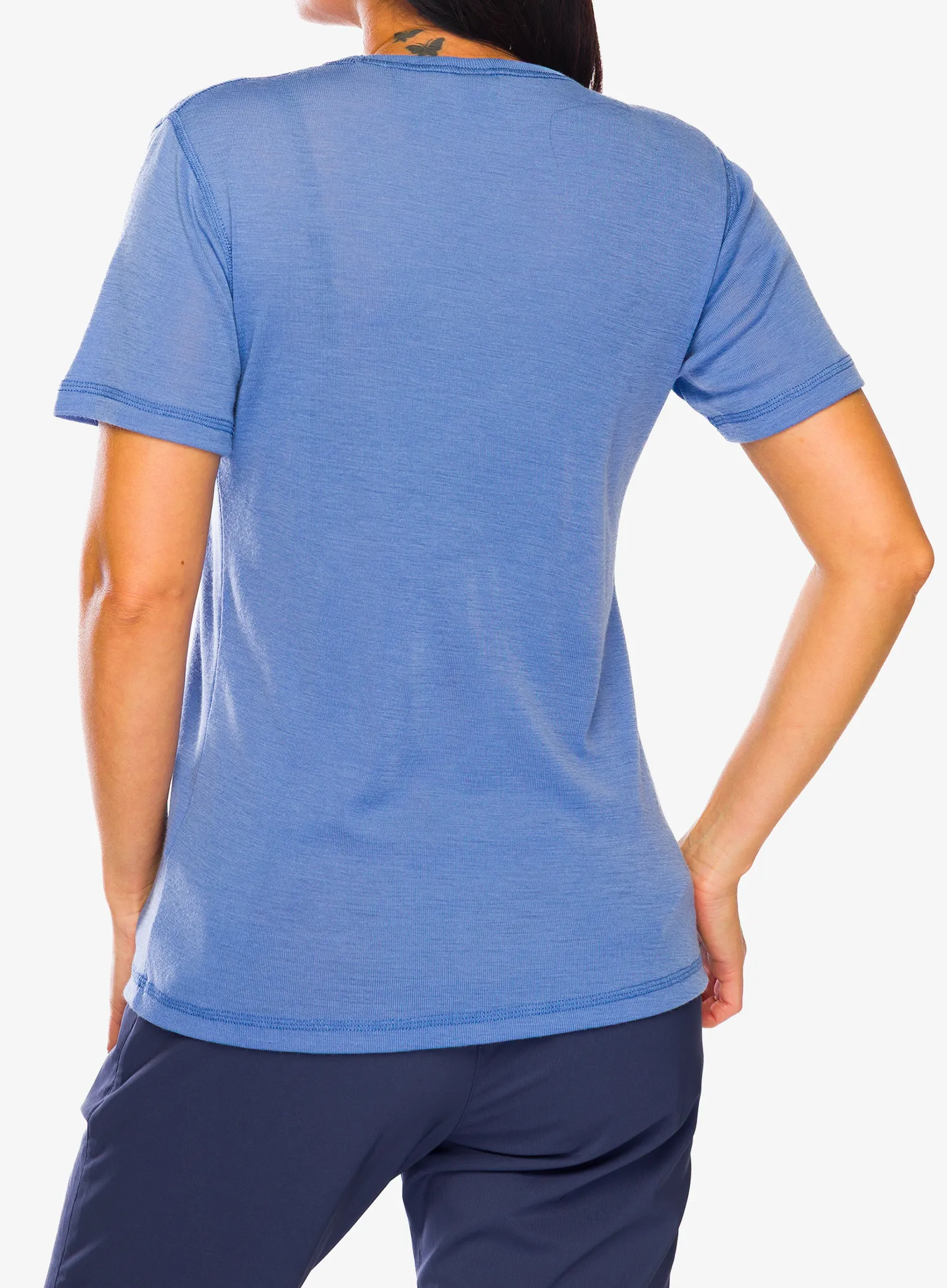 Dovre 100% Merino Wool Termoaktív női póló - blue