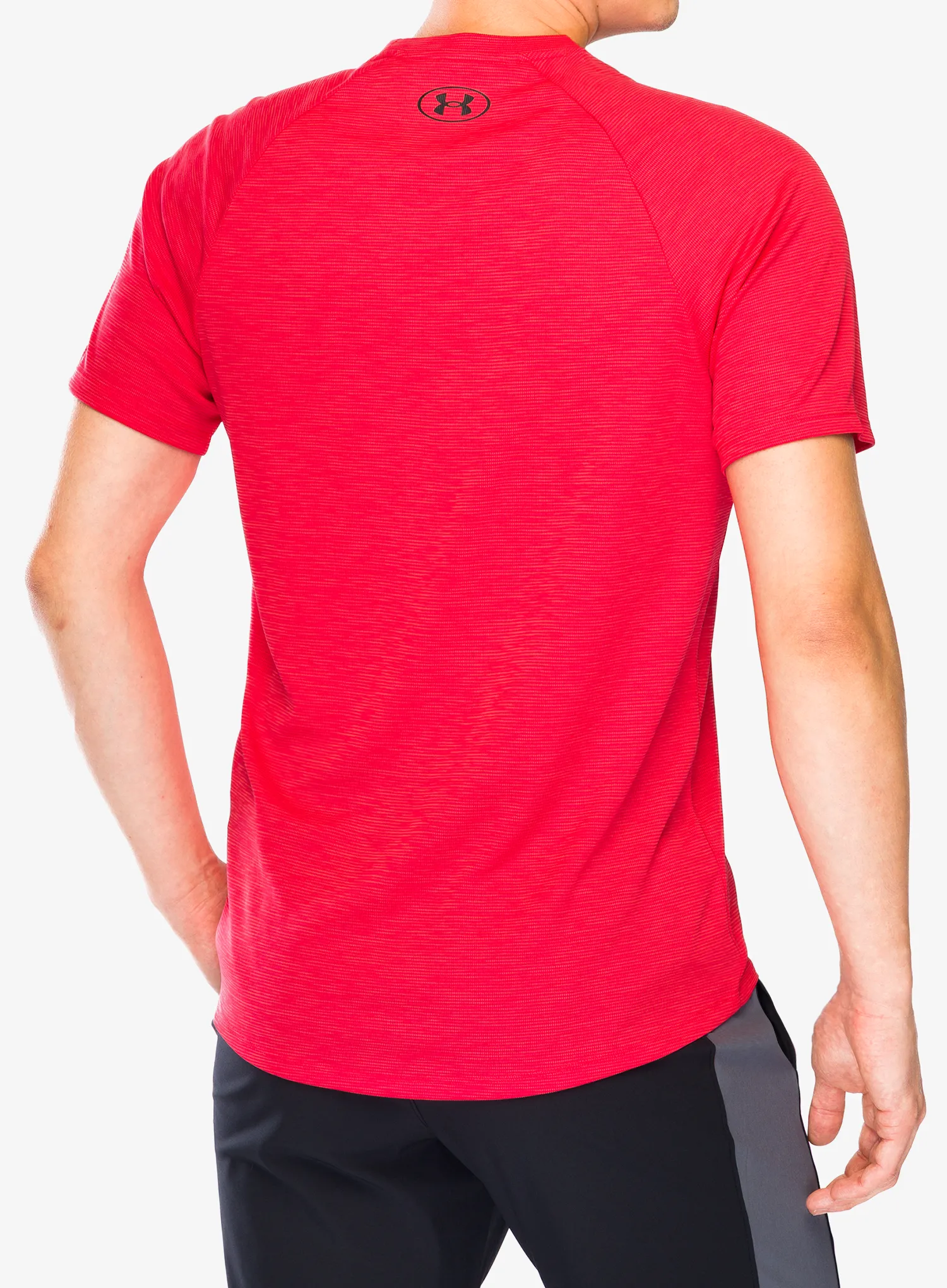 Under Armour Tech Textured S/S Edzőpóló - racer red/black
