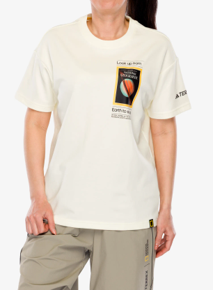 adidas TERREX National Geographic UF AEROREADY GFX Tee Nyomtatott póló - ivory