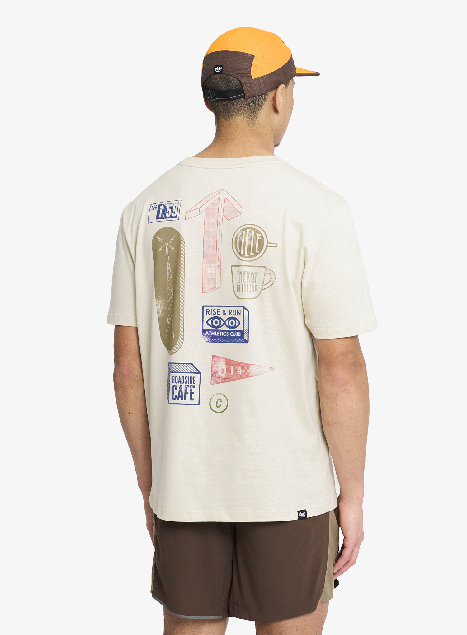 Ciele U ORT Shirt Cafe Nyomtatott póló - almond