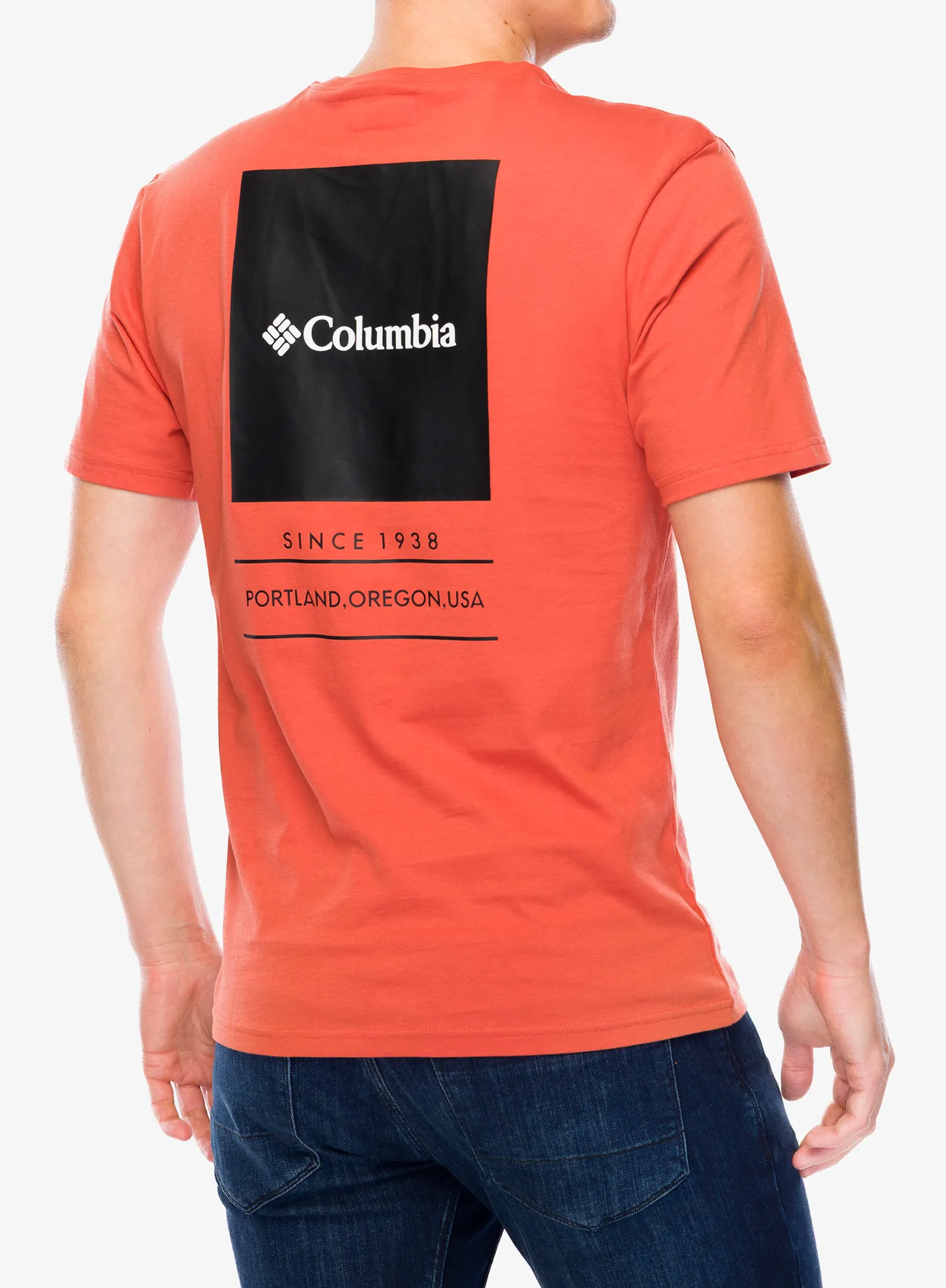 Columbia Barton Springs S/S Graphic Tee Nyomtatott póló - tuscan