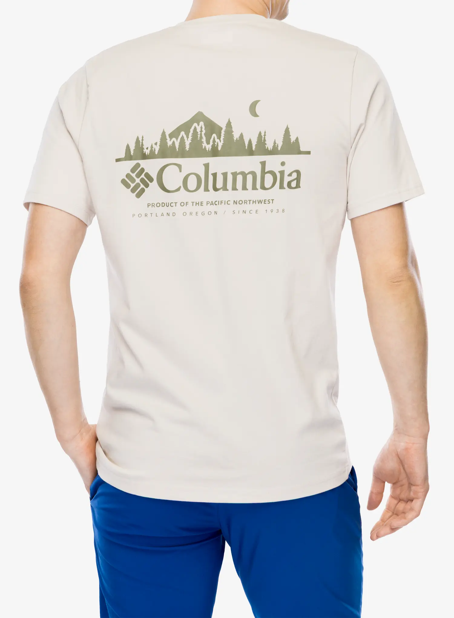 Columbia Hageman Graphic Tee Nyomtatott póló - dark stone/heavenly horizons