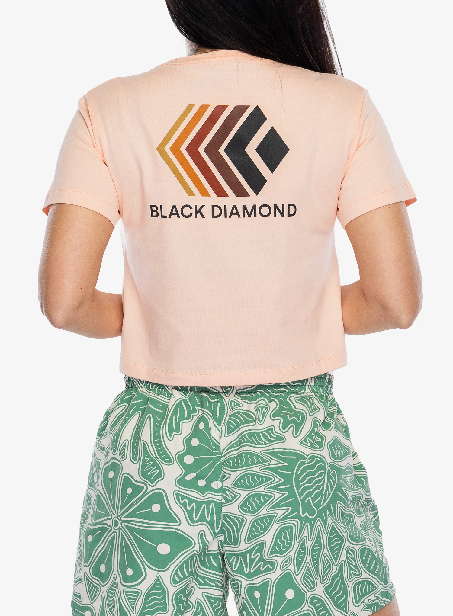 Black Diamond Faded Crop SS Tee Női nyomtatott póló - alpine sunrise