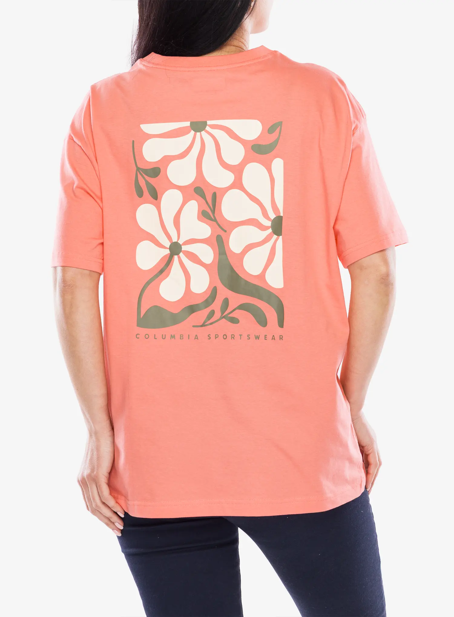 Columbia Rolling Bend Graphic Oversized Tee Női nyomtatott póló - alpenglow/floral fun