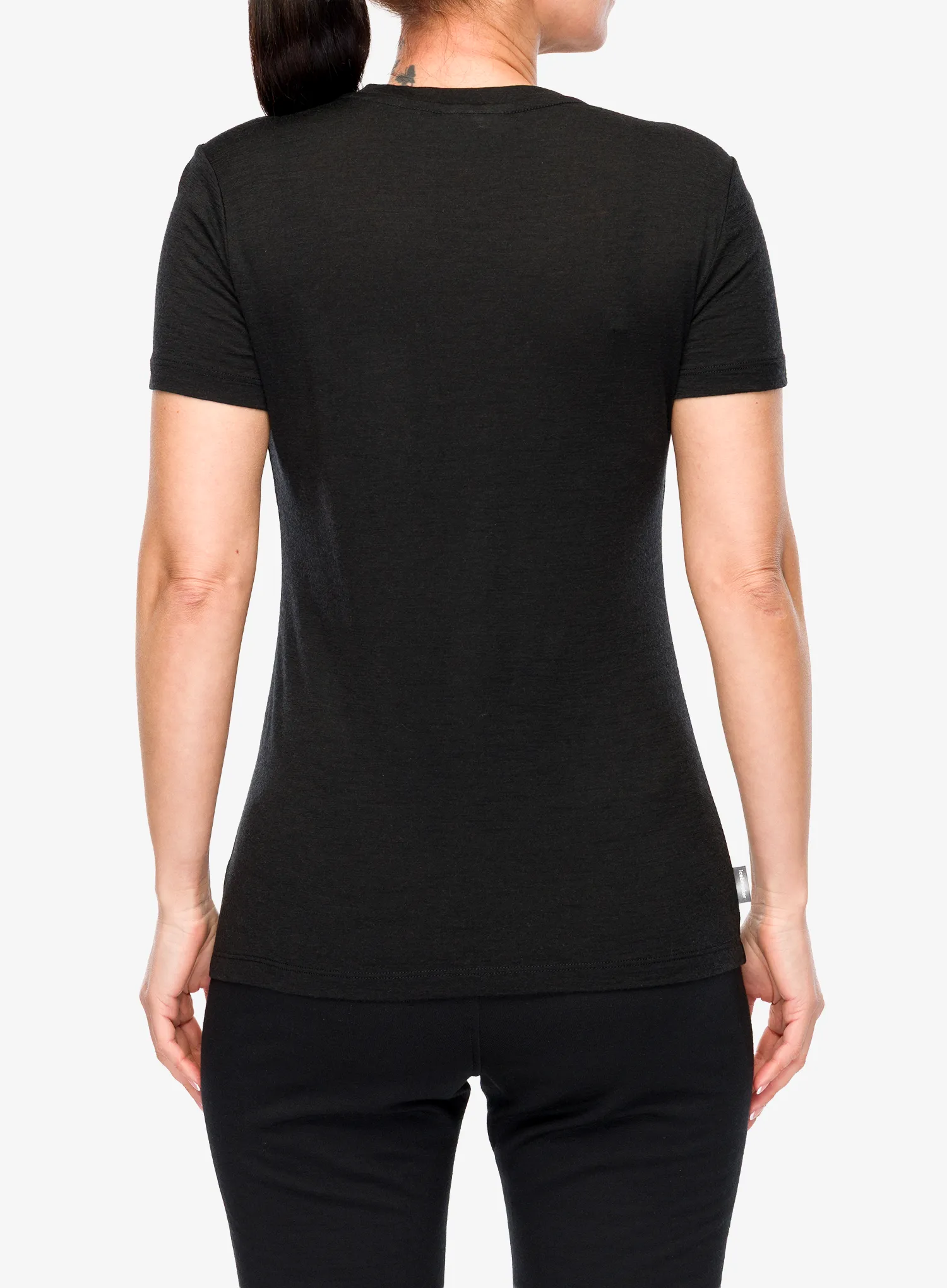 Icebreaker Merino 150 Tech Lite III SS Tee Hike Path Női nyomtatott póló - black