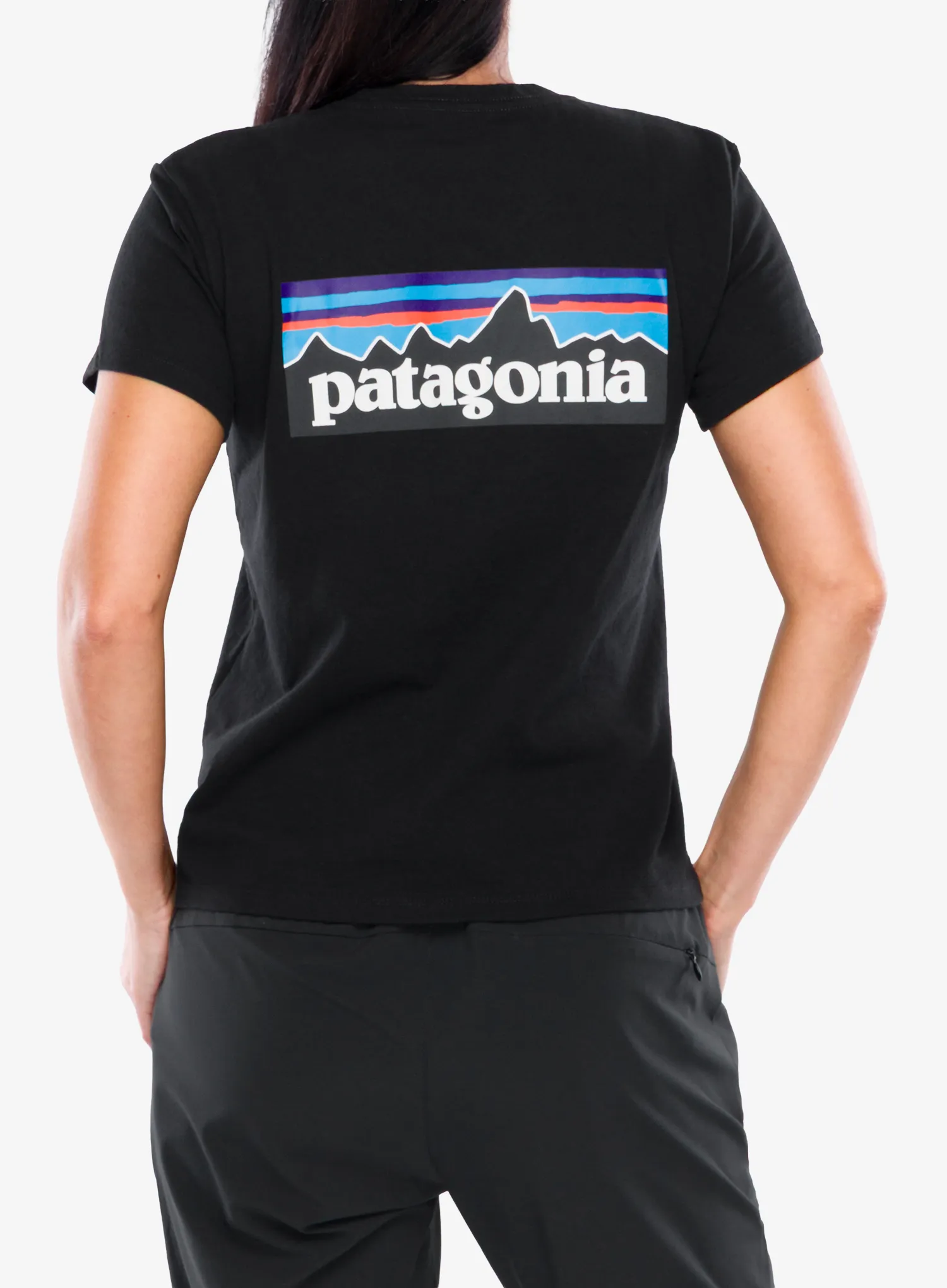 Patagonia P-6 Logo Responsibili-Tee Női nyomtatott póló - black