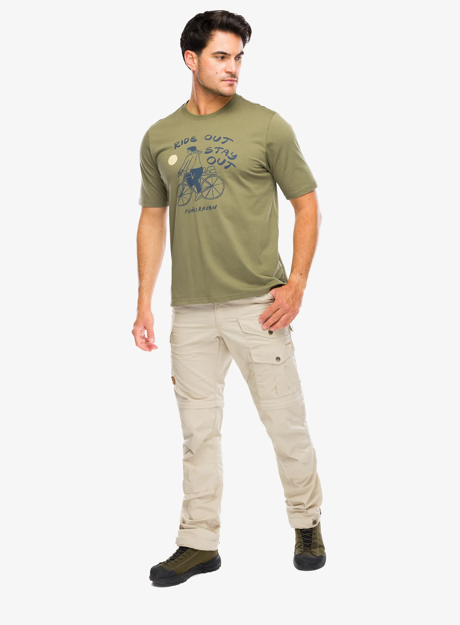 Fjallraven Hoja Ivag T-shirt Nyomtatott póló - green