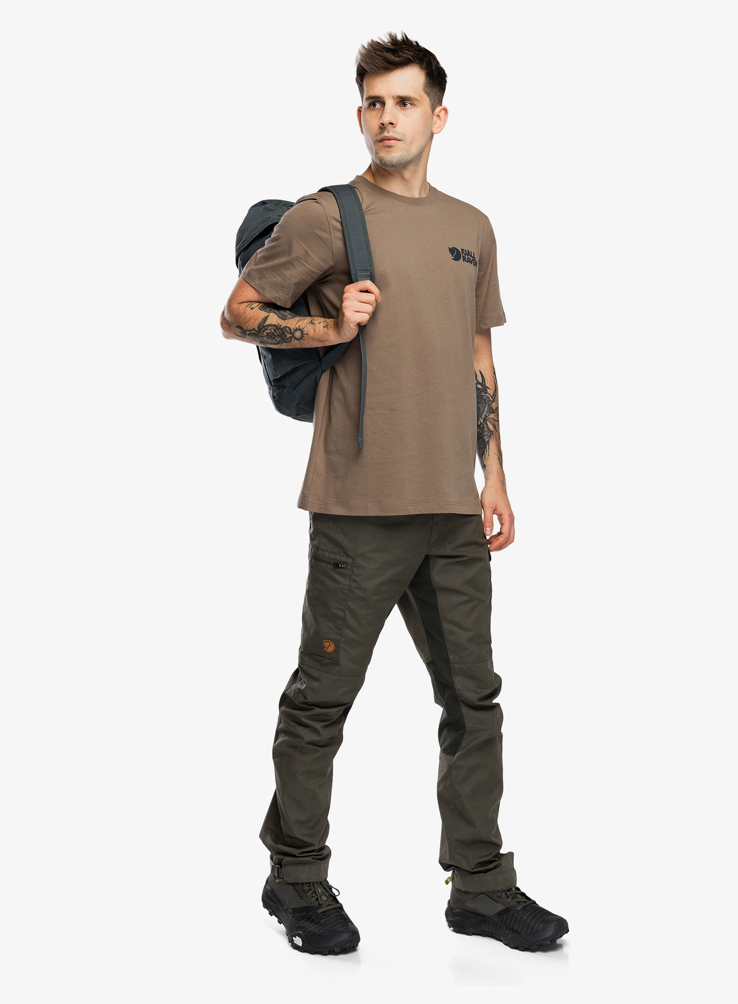 Fjallraven Swedish Forest T-Shirt Nyomtatott póló - suede brown