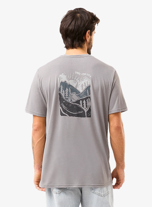 Flov Timberon Nyomtatott póló - light grey/dark grey