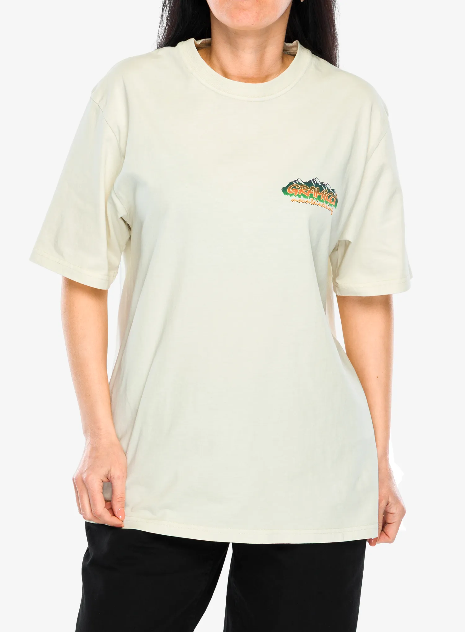 Gramicci Mountaineering Tee Nyomtatott póló - natural pigment