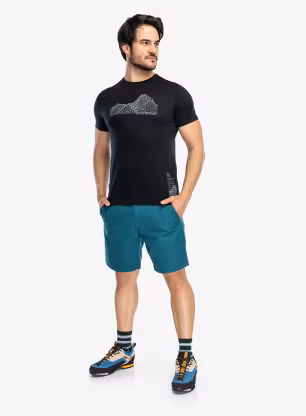 Icebreaker Merino 125 Cool-Lite Sphere SS Tee Beta Nyomtatott póló - black
