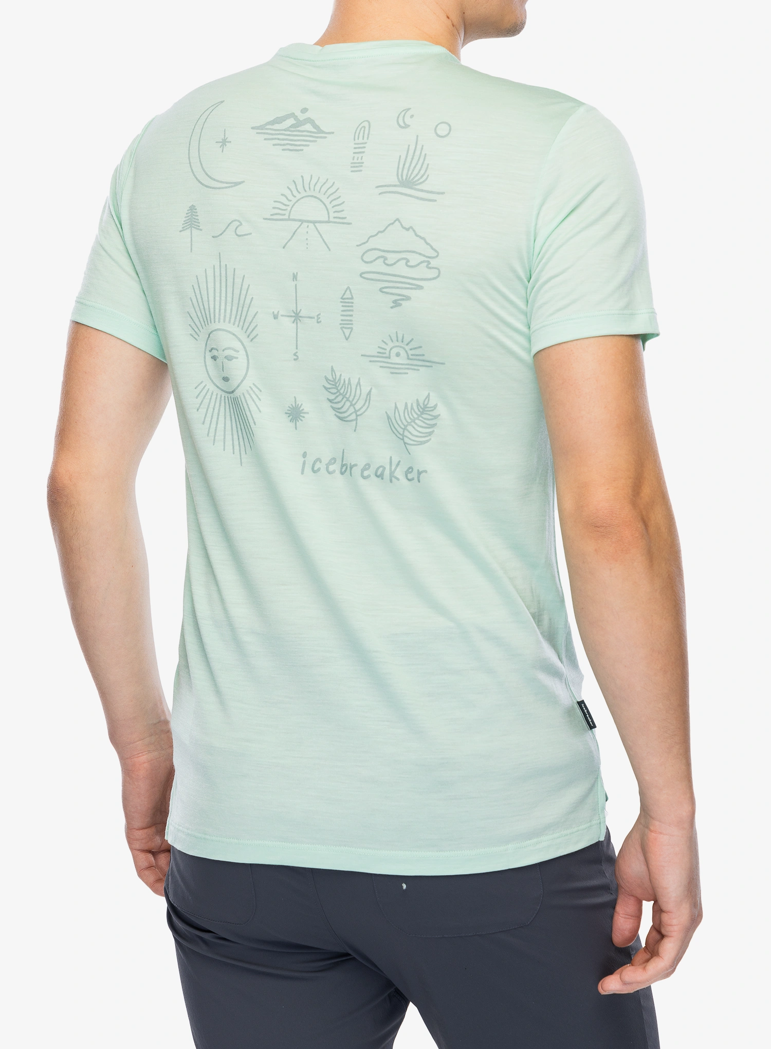 Icebreaker Merino 125 Cool-Lite Sphere SS Tee Explore More Nyomtatott póló - mint