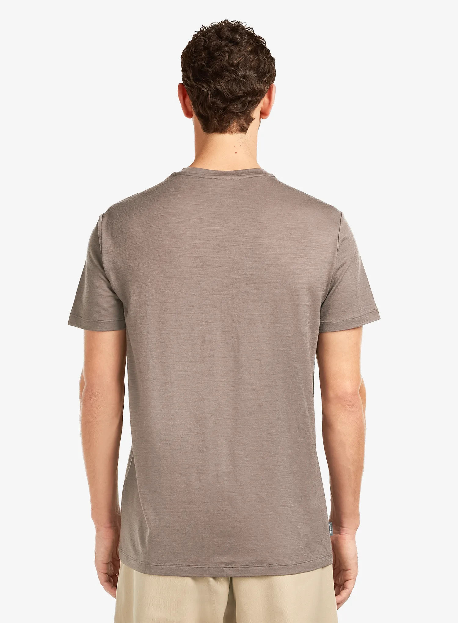 Icebreaker Merino 150 Tech Lite SS Tee Elev Line Nyomtatott póló - porcini