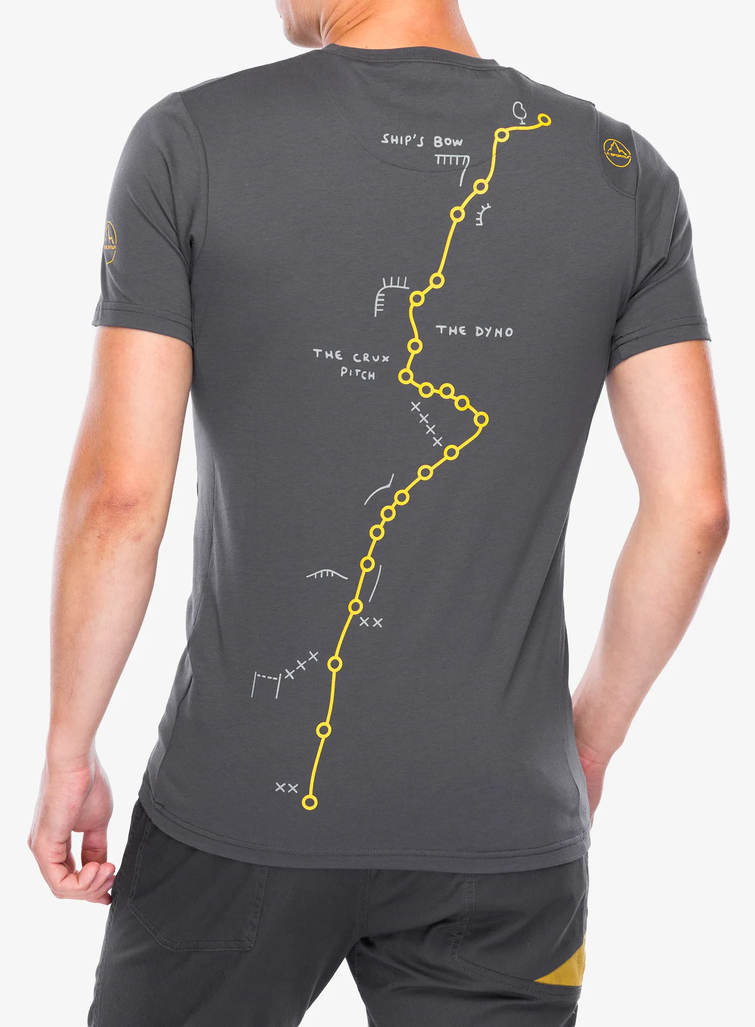 La Sportiva Dawn Wall T-Shirt Nyomtatott póló - onyx