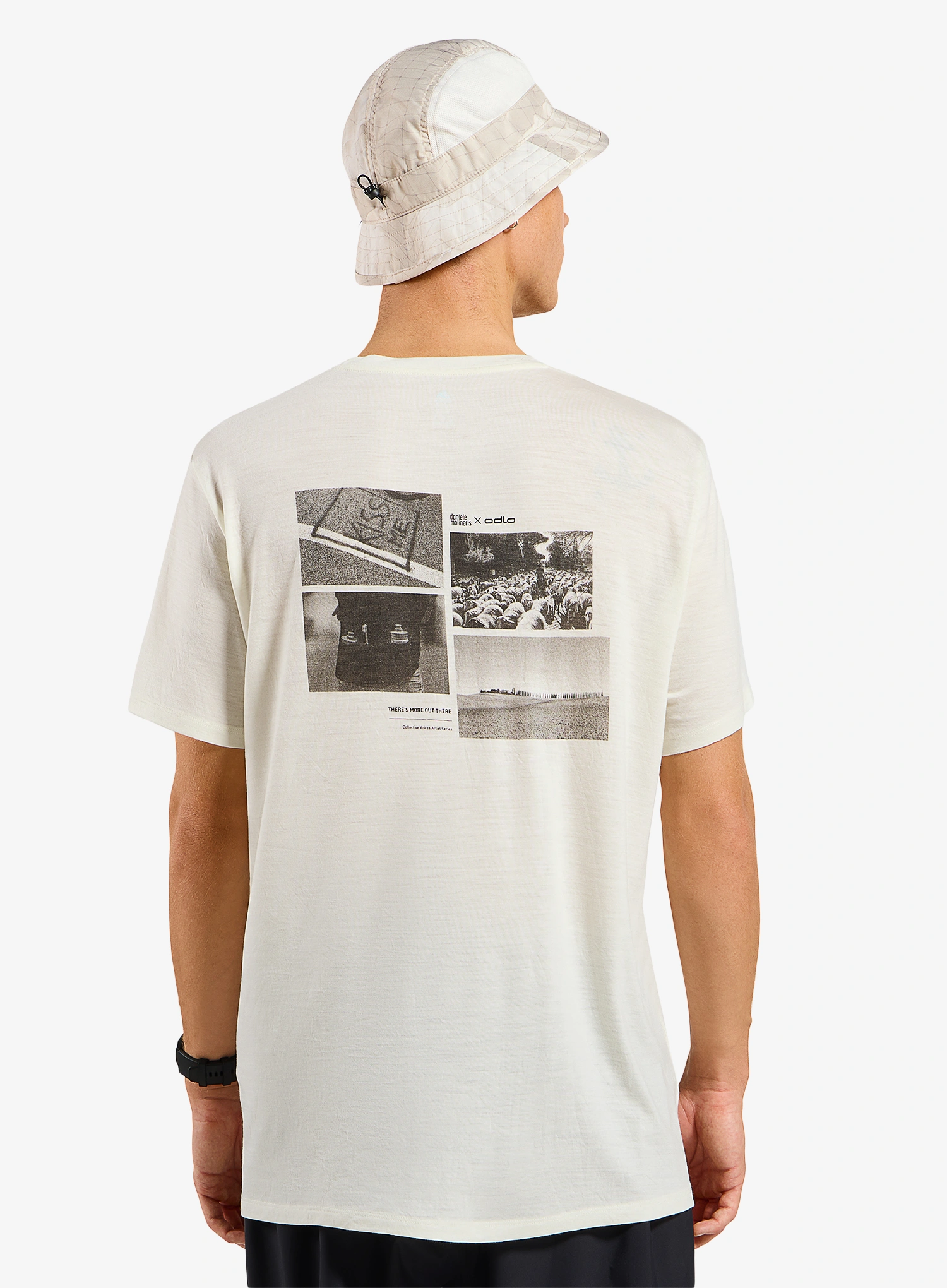 Odlo Merino 160 Postcards Crew Neck S/S Nyomtatott póló - gardenia