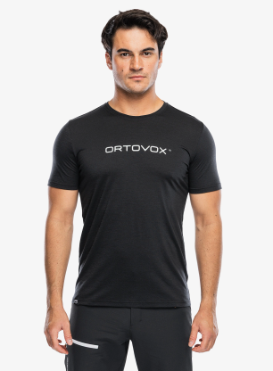 Ortovox 150 Cool Brand TS Nyomtatott póló - black raven