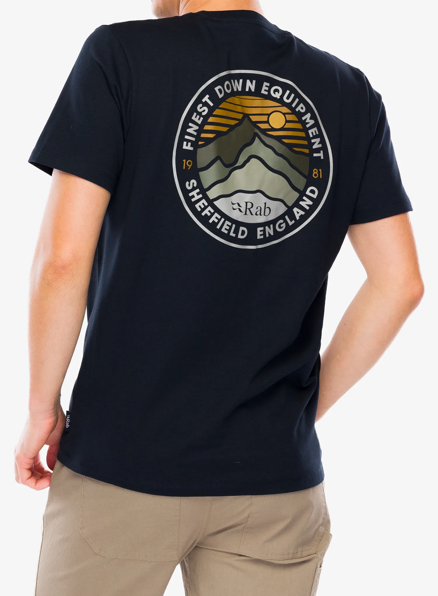 Rab Basecamp 3 Peak Tee Nyomtatott póló - beluga