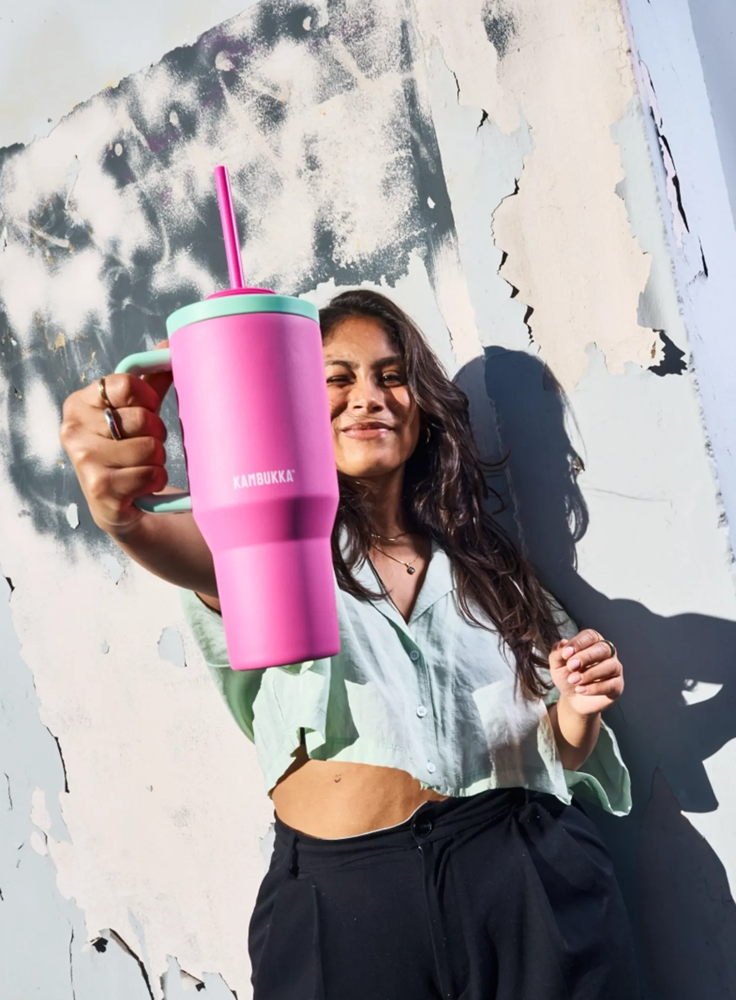 Kambukka Rio Tumbler 950 ml Hőtartó bögre - bubblegum mint 