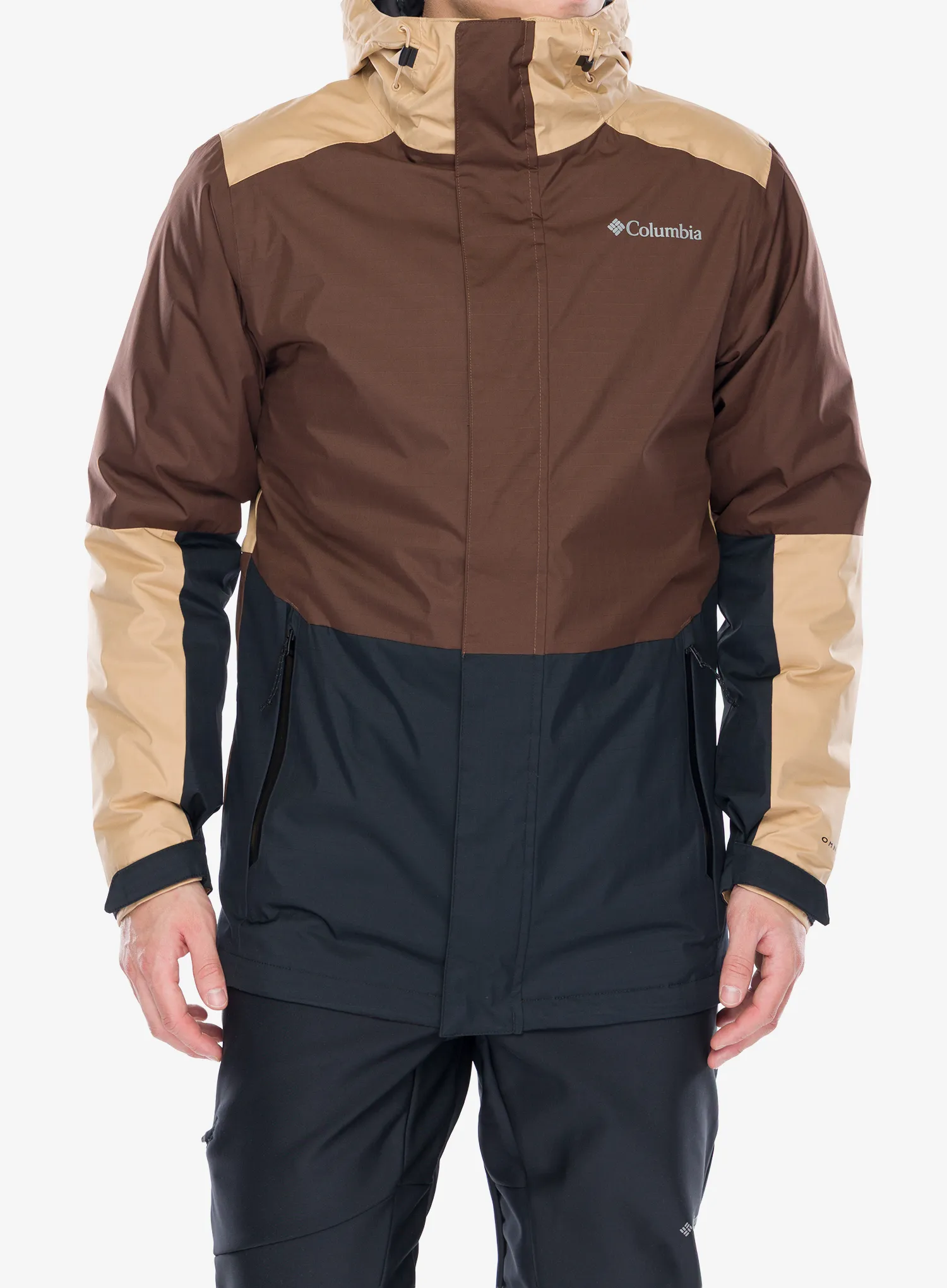 Columbia Point Park Interchange Jacket 3 az 1-ben kabát - tobacco/canoe/black