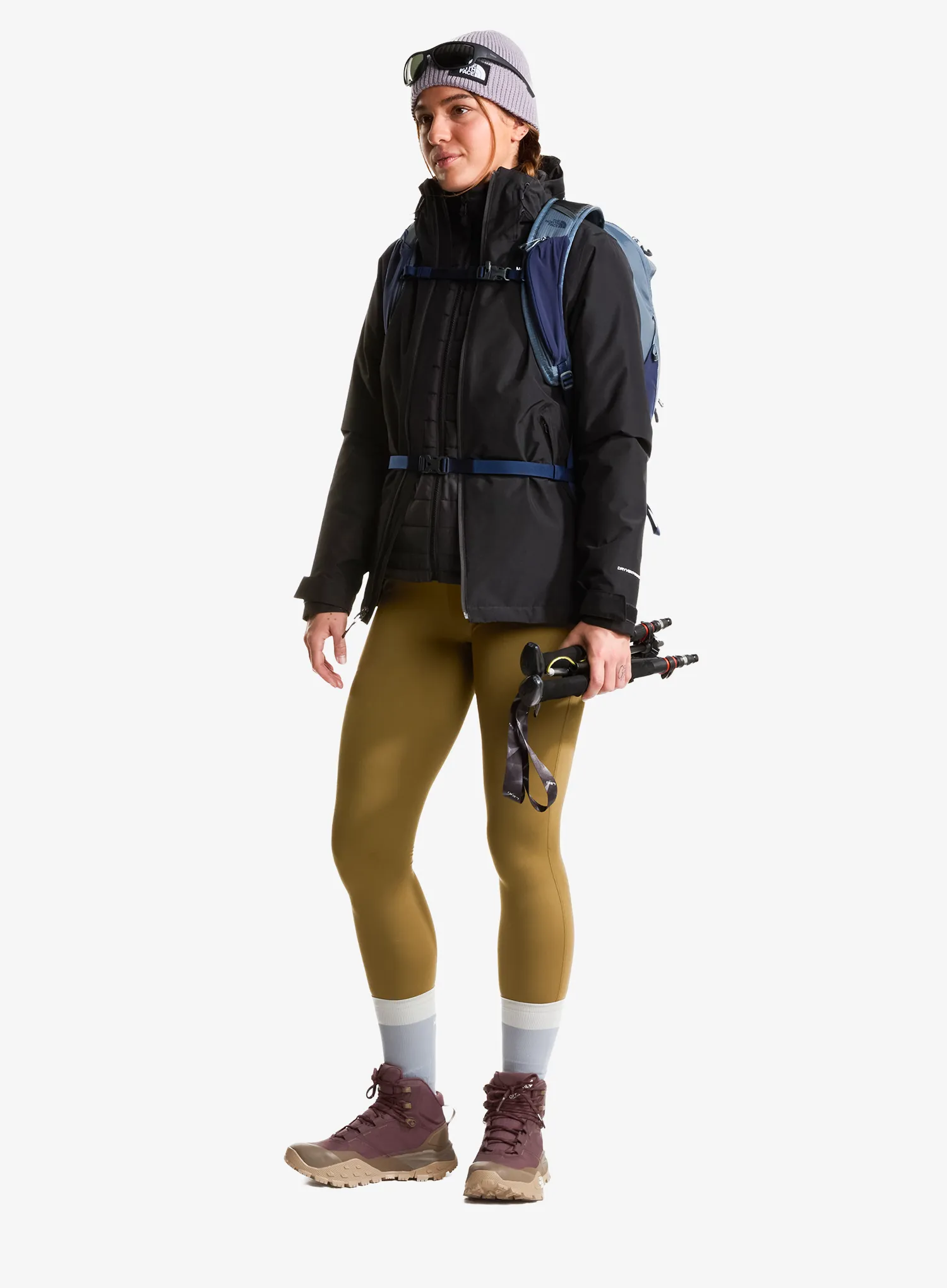 The North Face Carto Mono Triclimate Hooded Jacket 3 az 1-ben női kabát - tnf black
