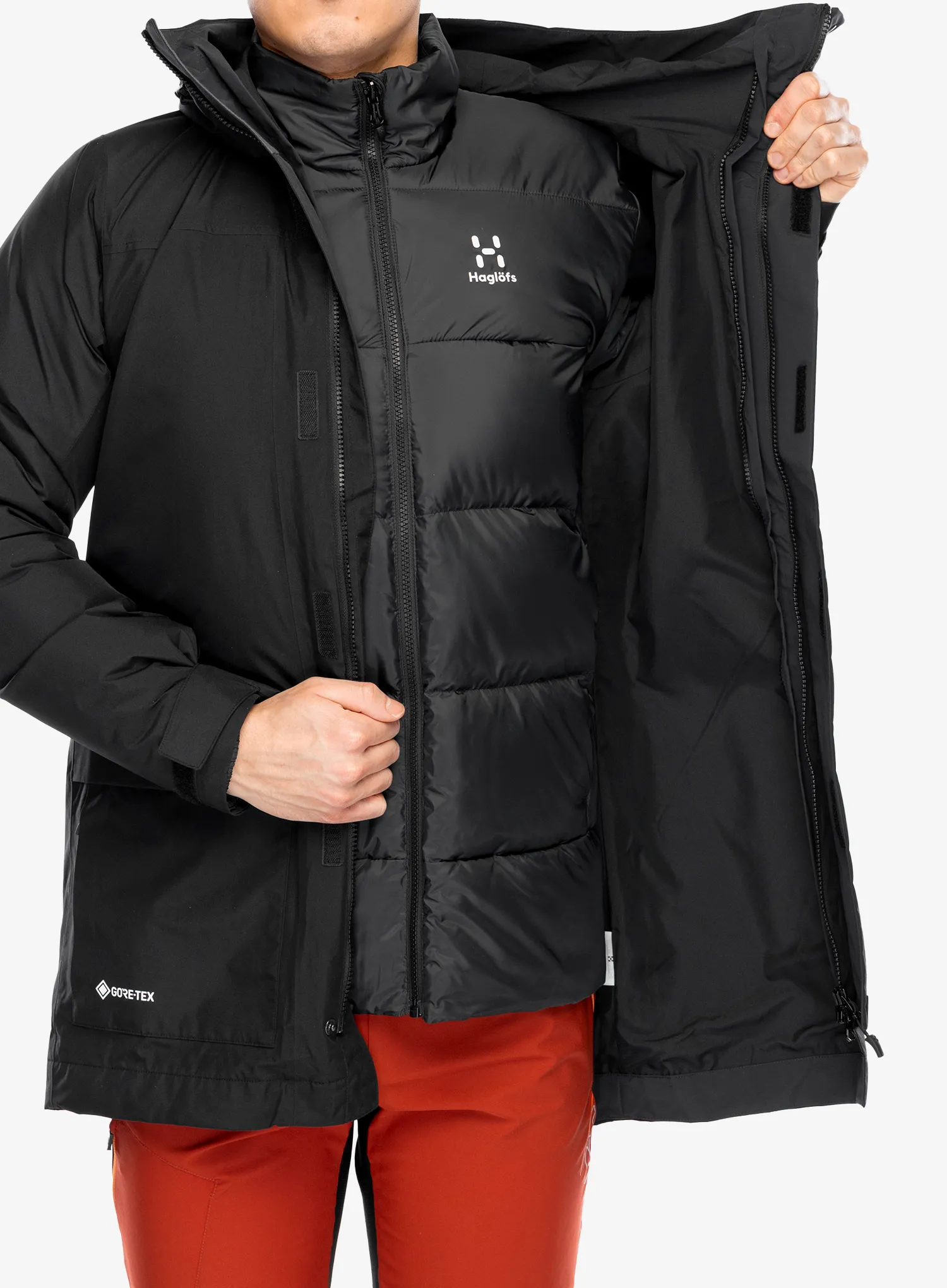 Haglofs Asp 3-in-1 GTX Parka 3 az 1-ben kabát - true black | 8a.hu
