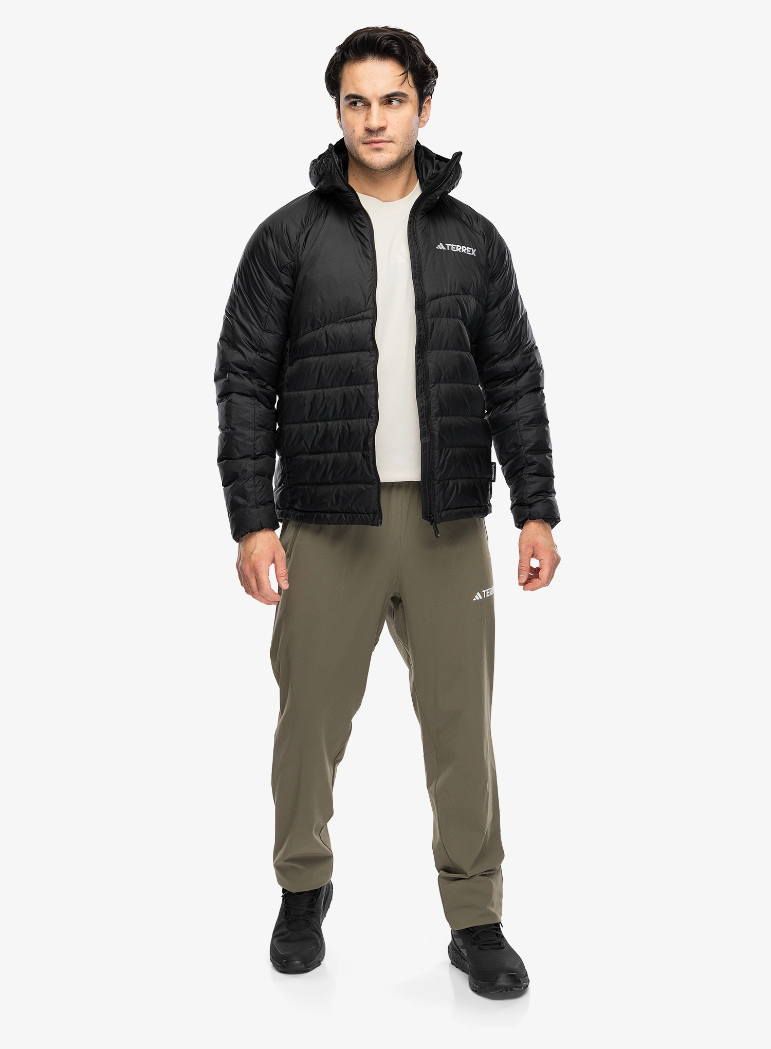 adidas TERREX Xperior CLIMAWARM+ Down Hooded Jacket Dzseki - black