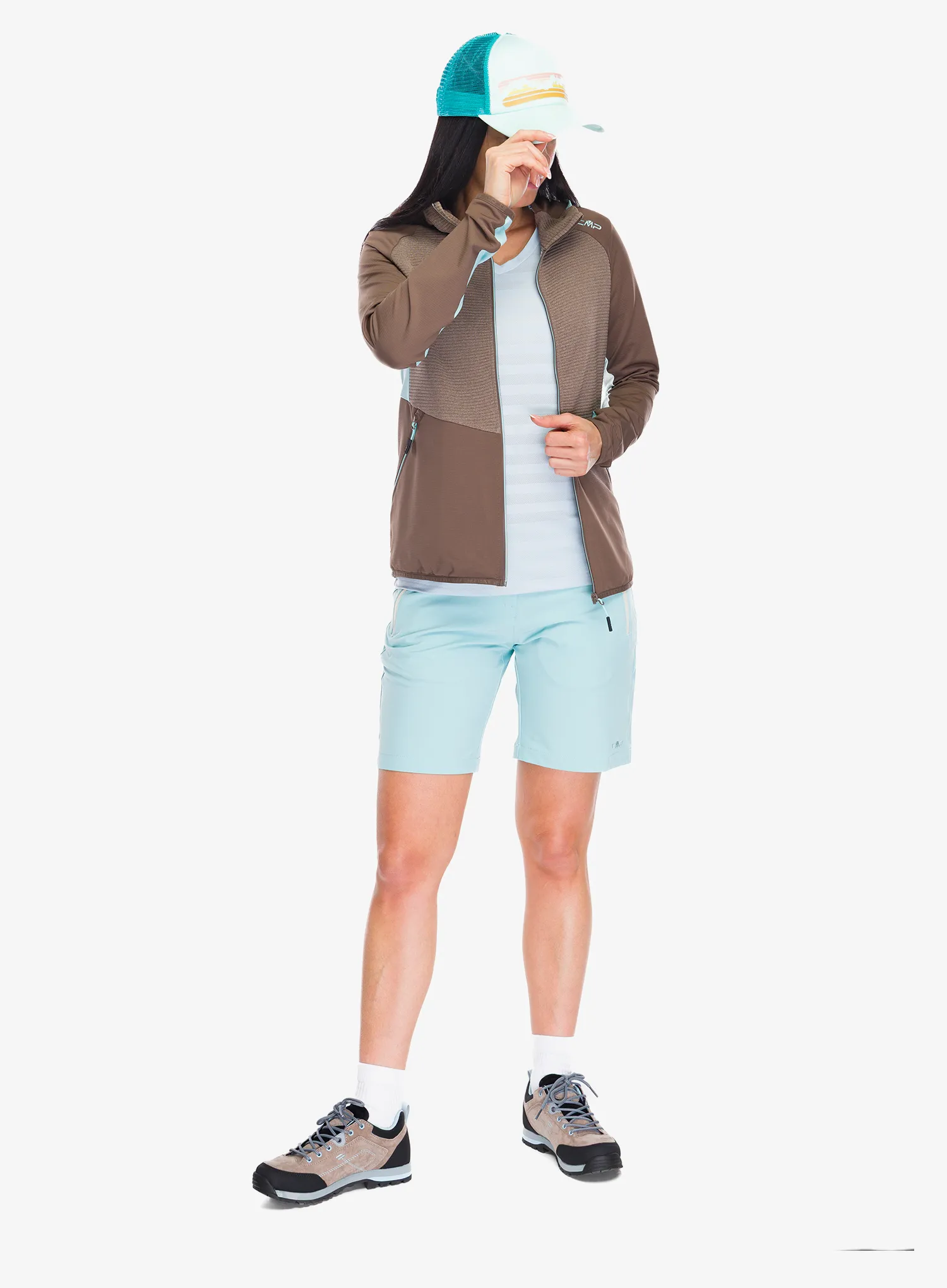 CMP Omber Jacket Fix Hood Női kabát - toffee